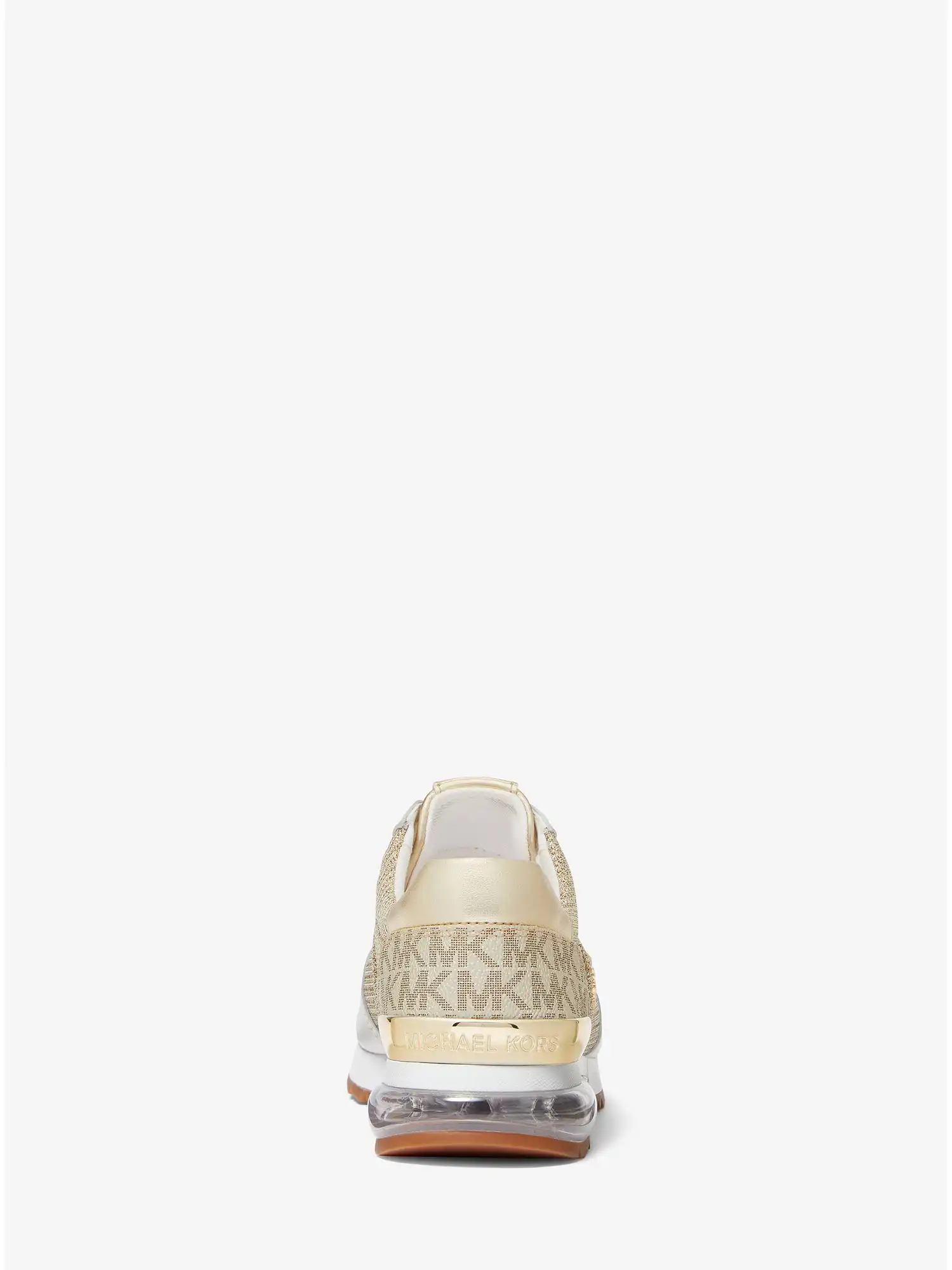 Allie Extreme Glitter Chain Mesh and Leather Trainer Pl Gld Multi