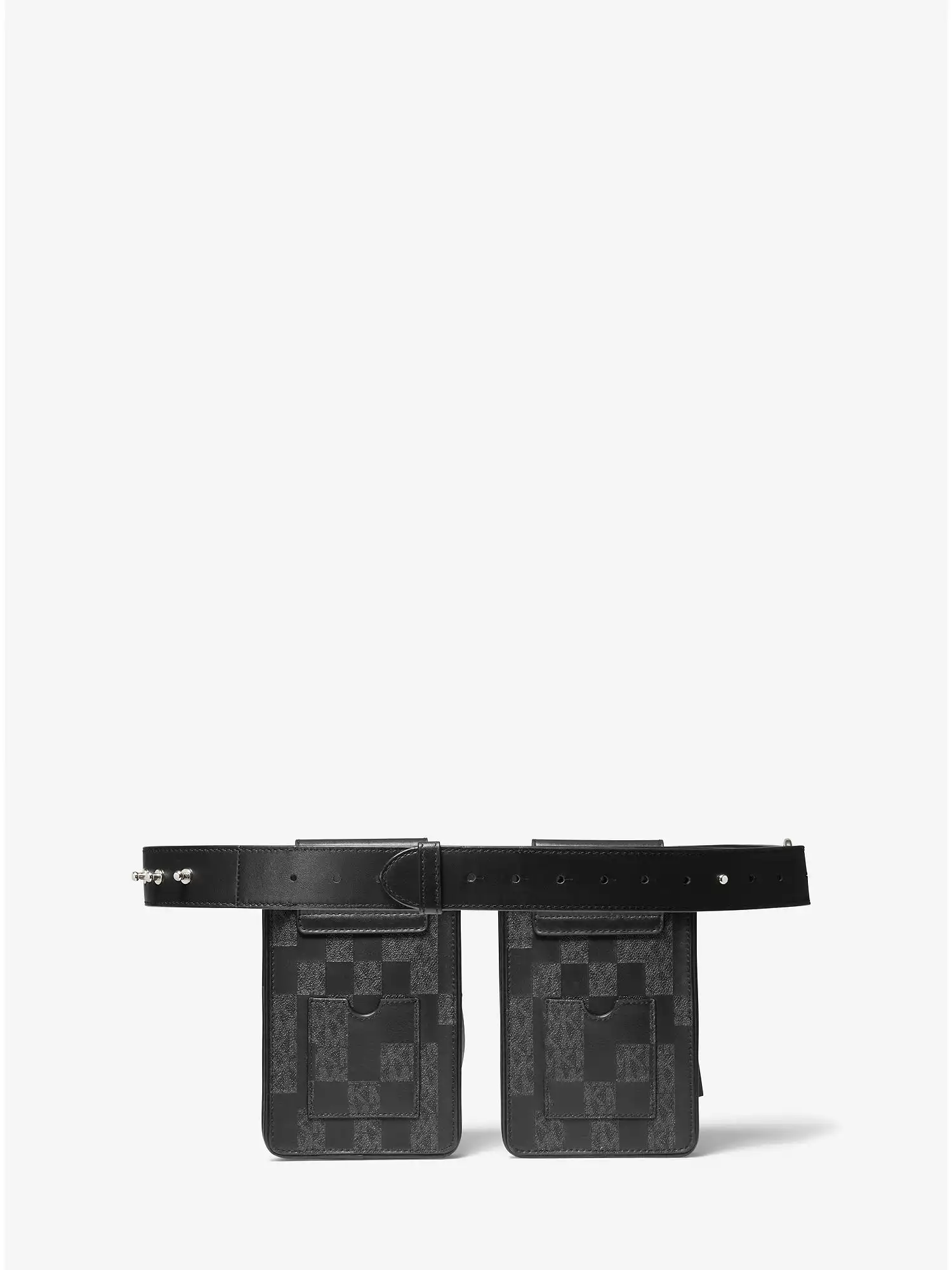 ASHYA X MICHAEL KORS Saga Signature And Leather Multi Bag Black Combo