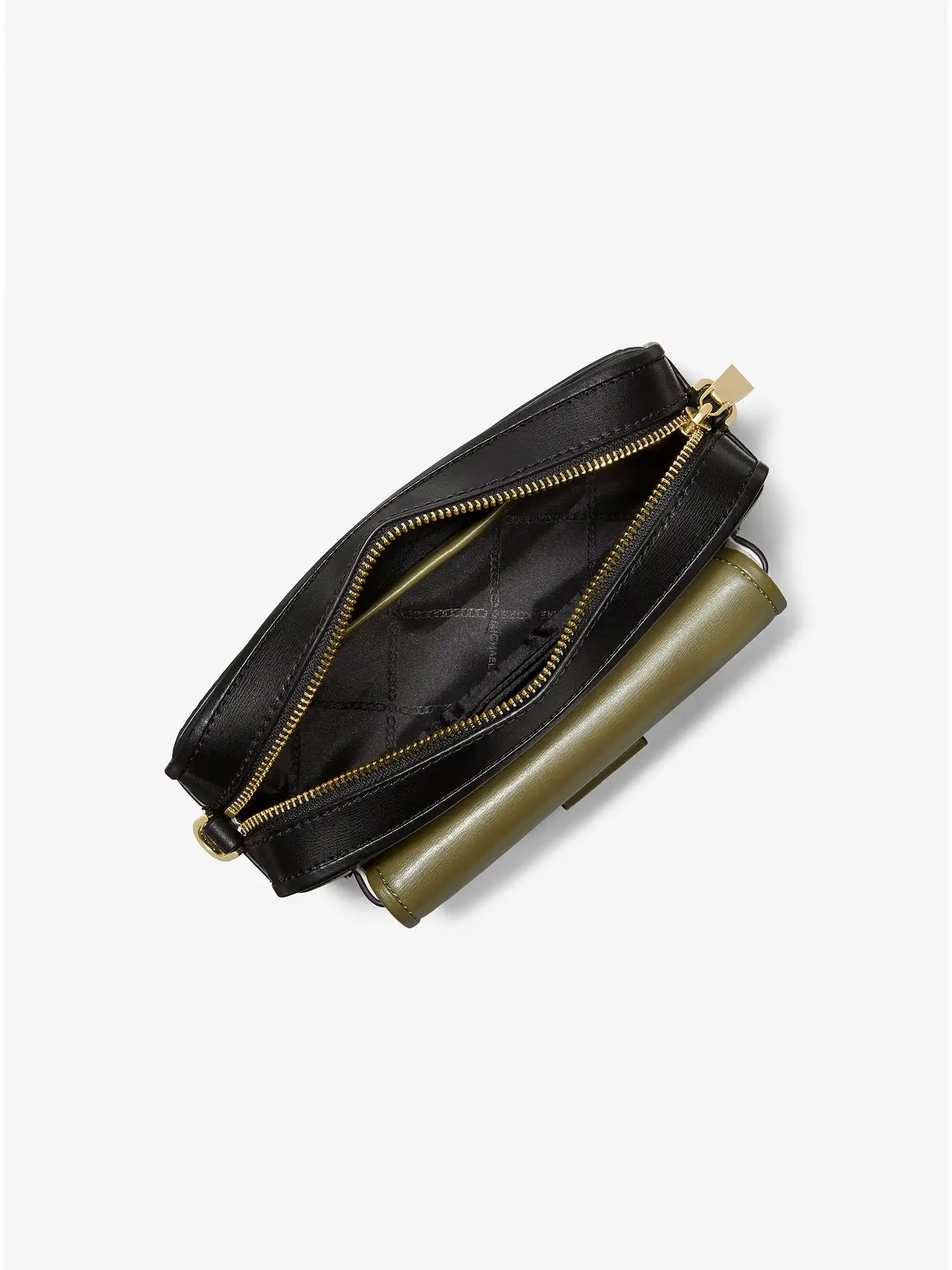 Bradshaw Medium Color-Block Leather Camera Bag Olive Combo
