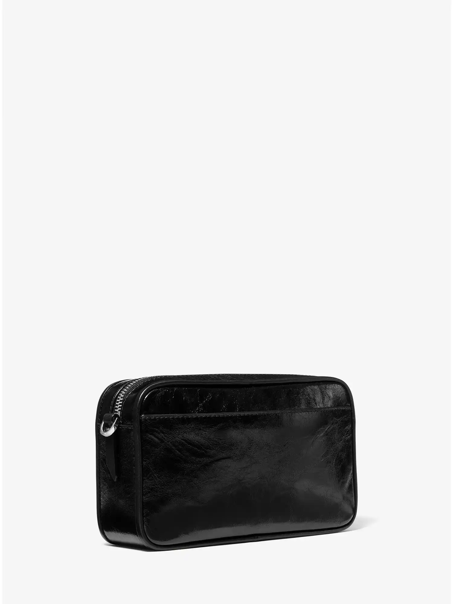 Bradshaw Medium Crinkled Leather Camera Bag Black