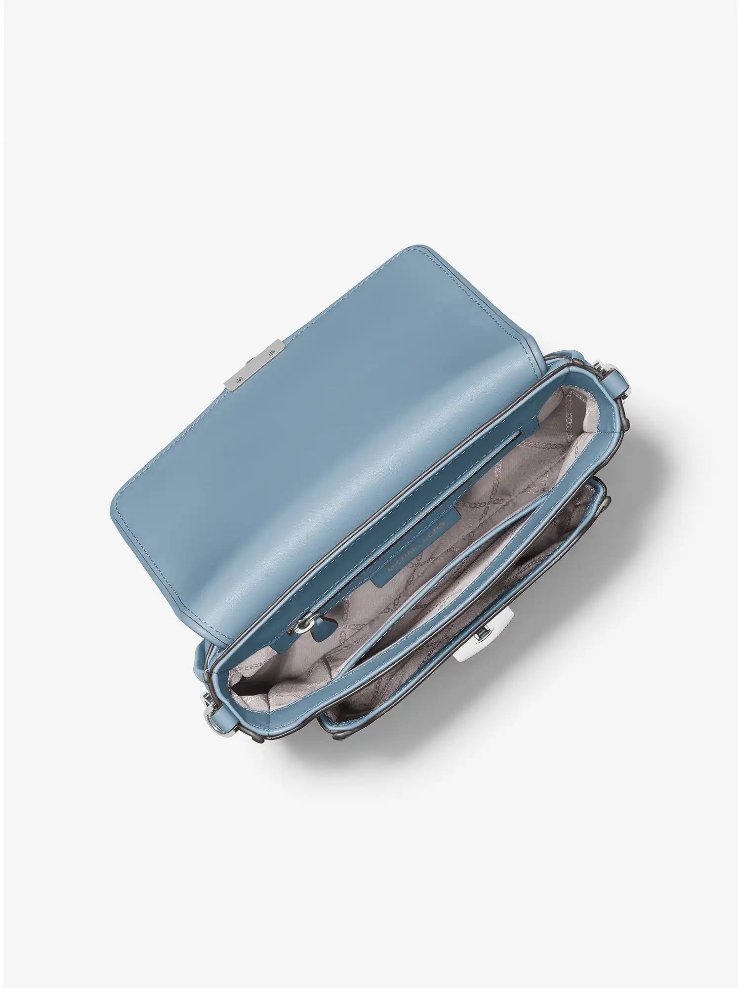 Bradshaw Medium Leather Messenger Bag Chambray
