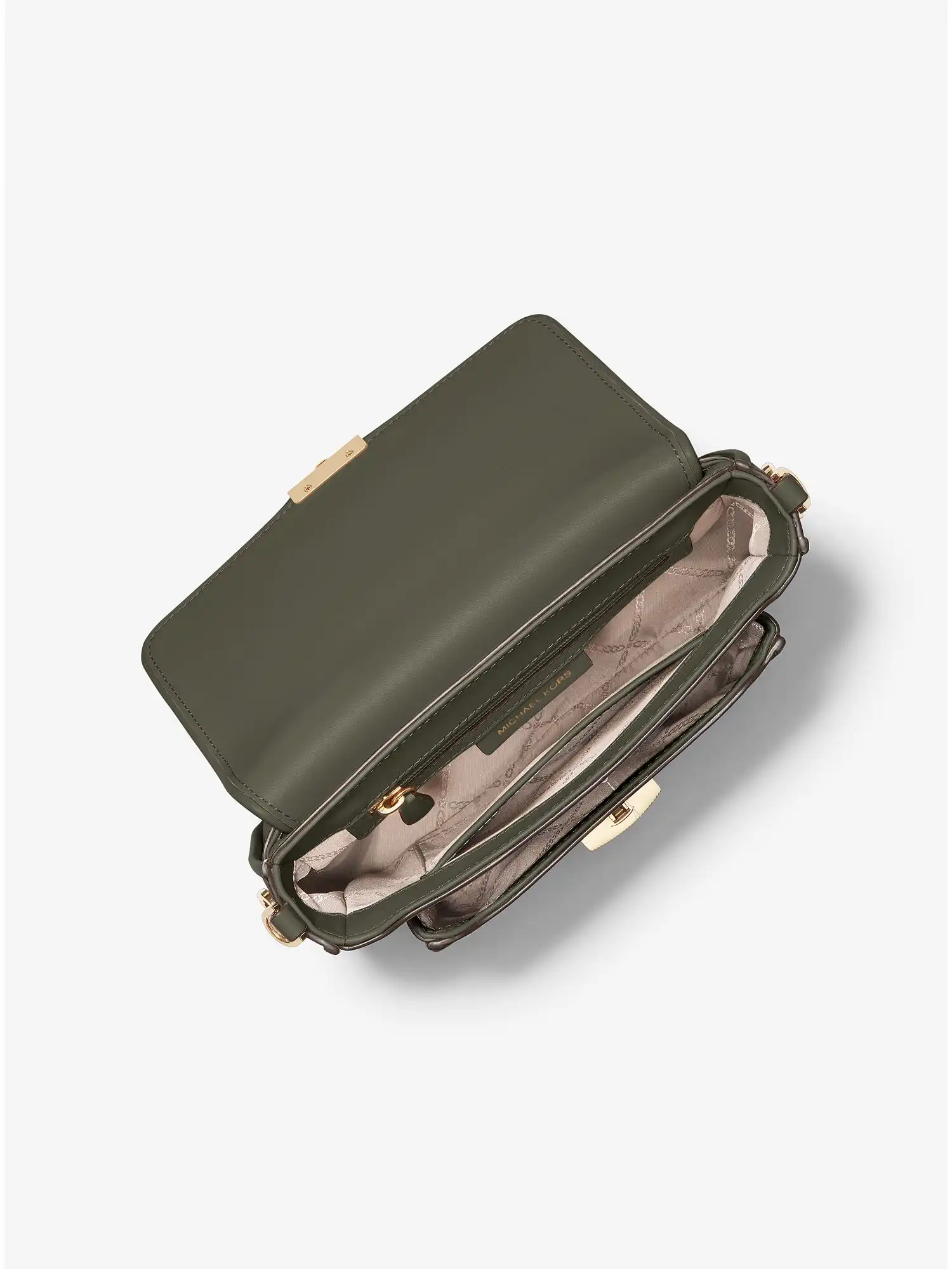 Bradshaw Medium Leather Messenger Bag Olive