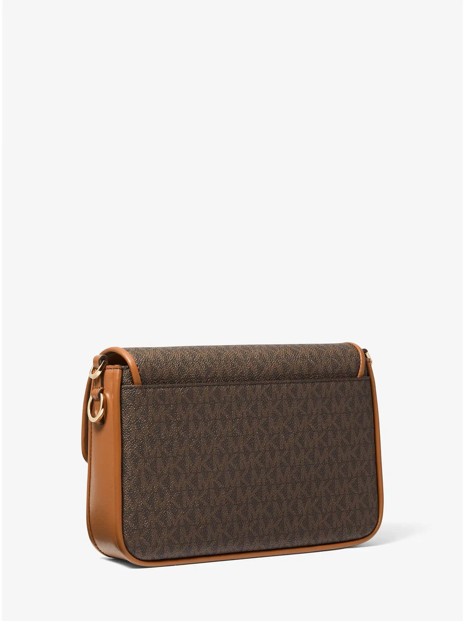 Bradshaw Medium Logo and Leather Messenger Bag Brn Acorn