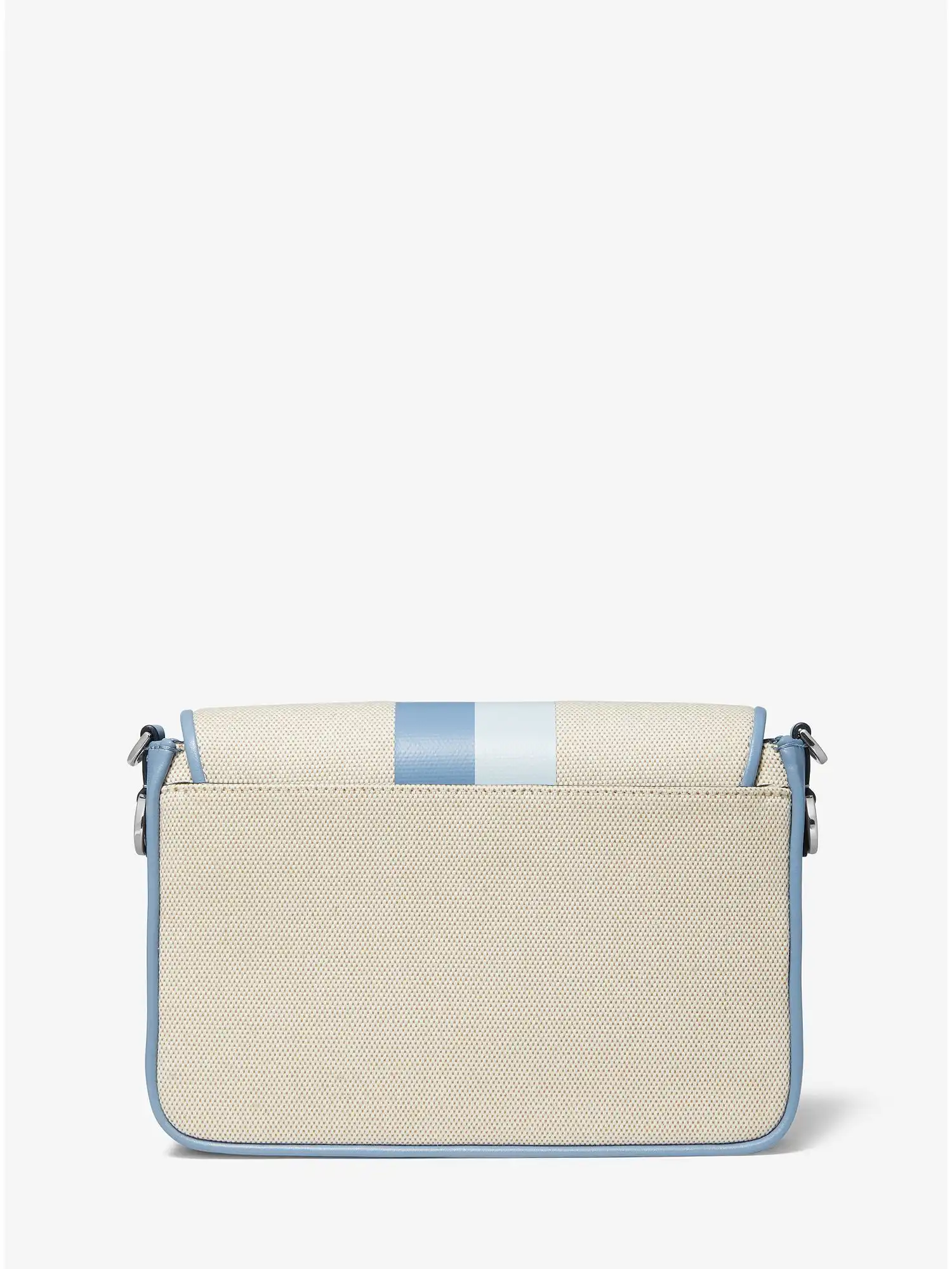 Bradshaw Medium Striped Canvas and Faux Leather Messenger Bag Chambray Multi