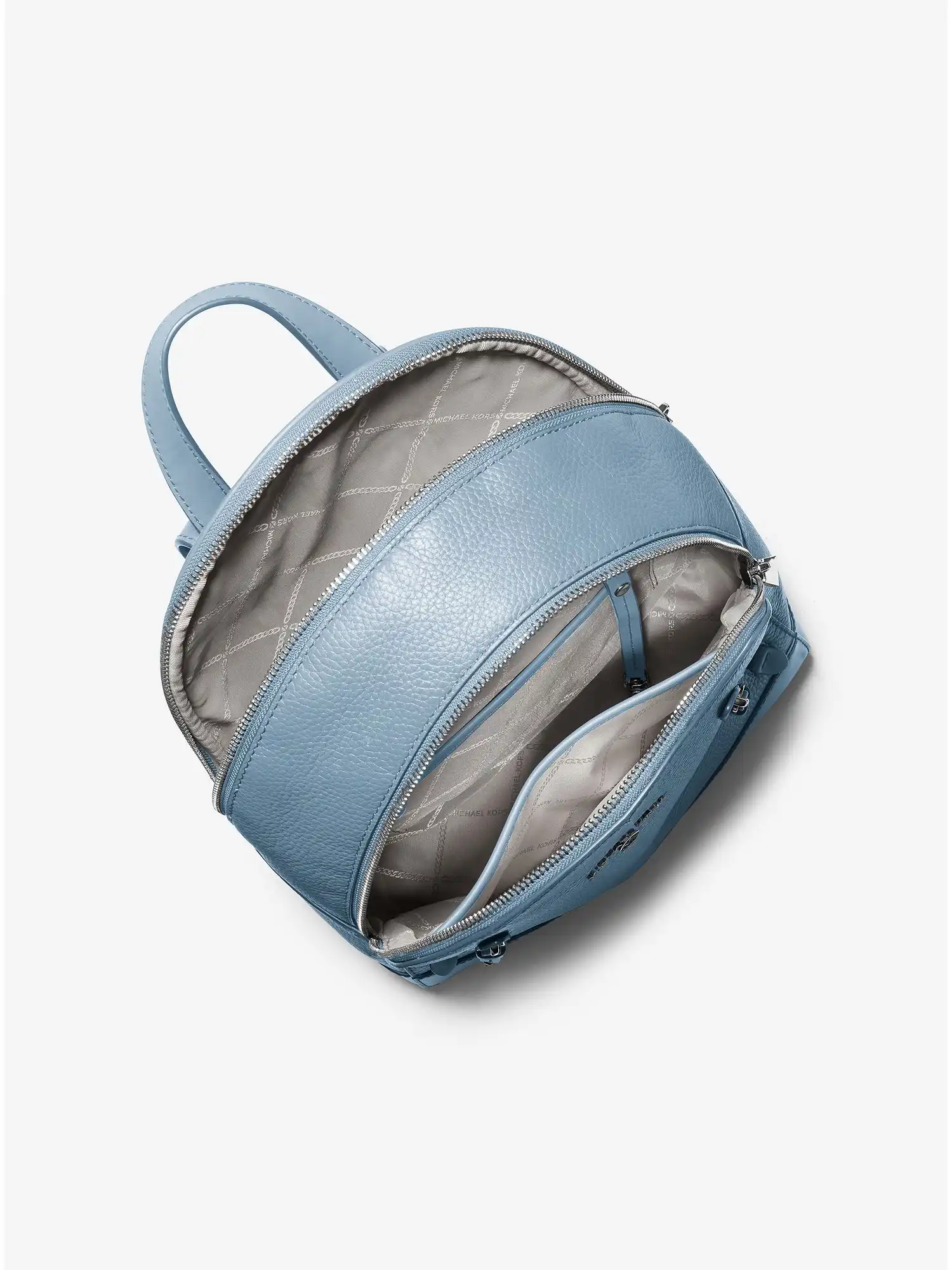 Brooklyn Large Pebbled Leather Backpack Chambray