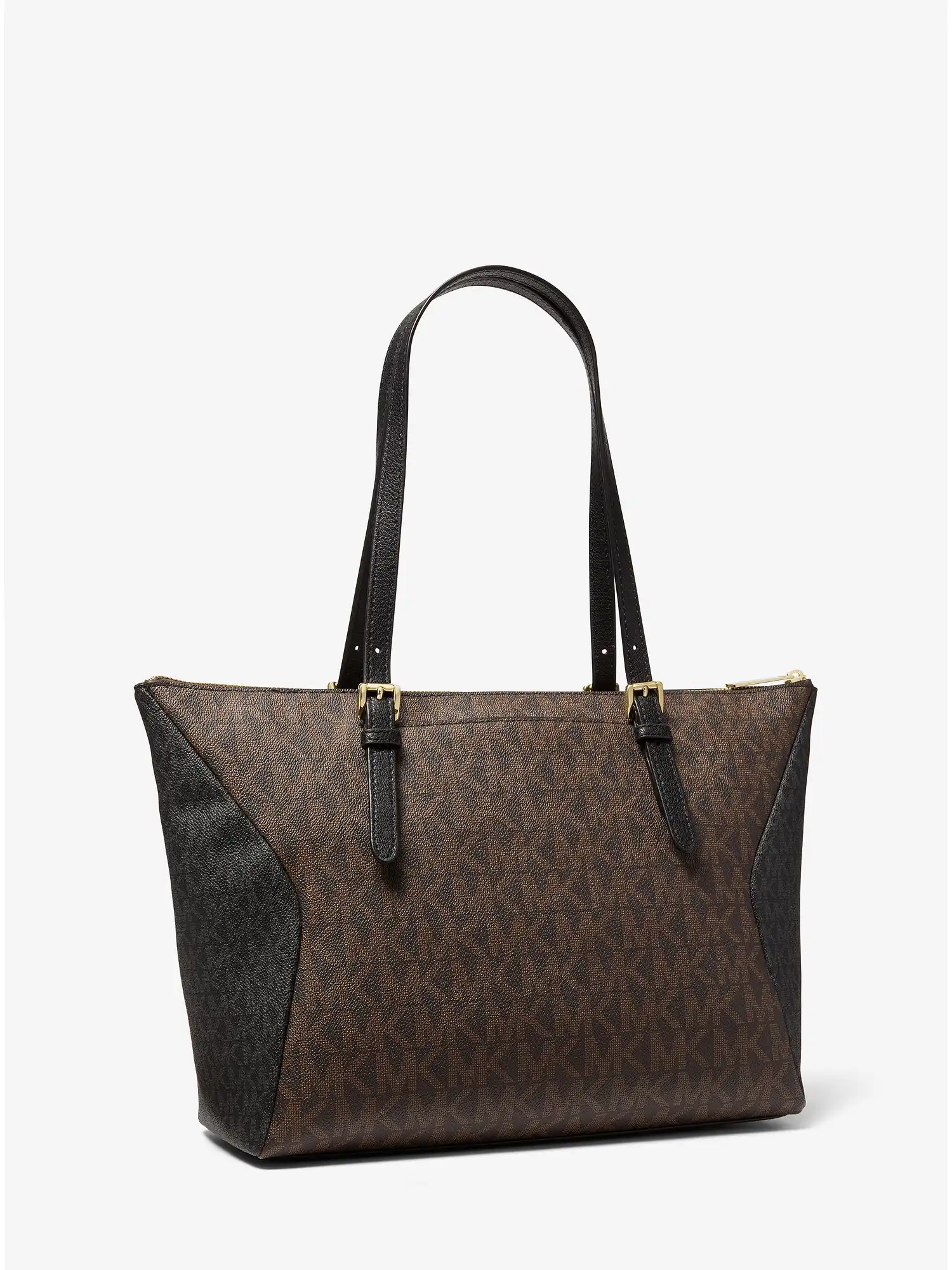 Coraline Large Two-Tone Logo Tote Bag Brown Multi
