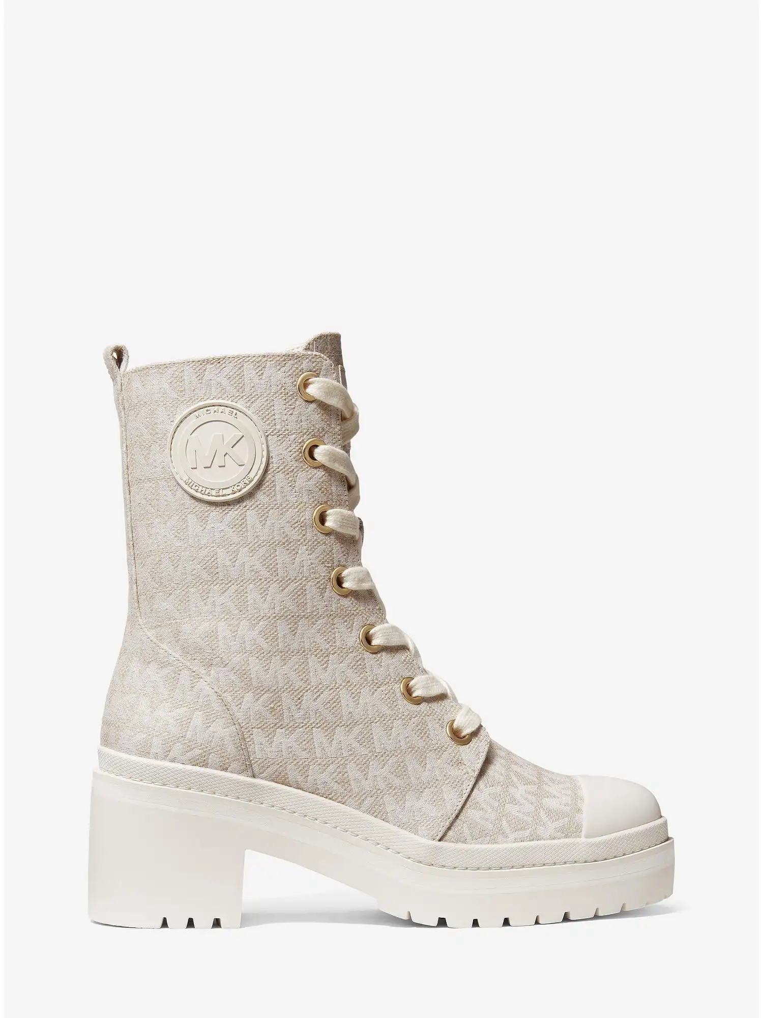 Corey Logo Jacquard Combat Boot Nat Lt Cream