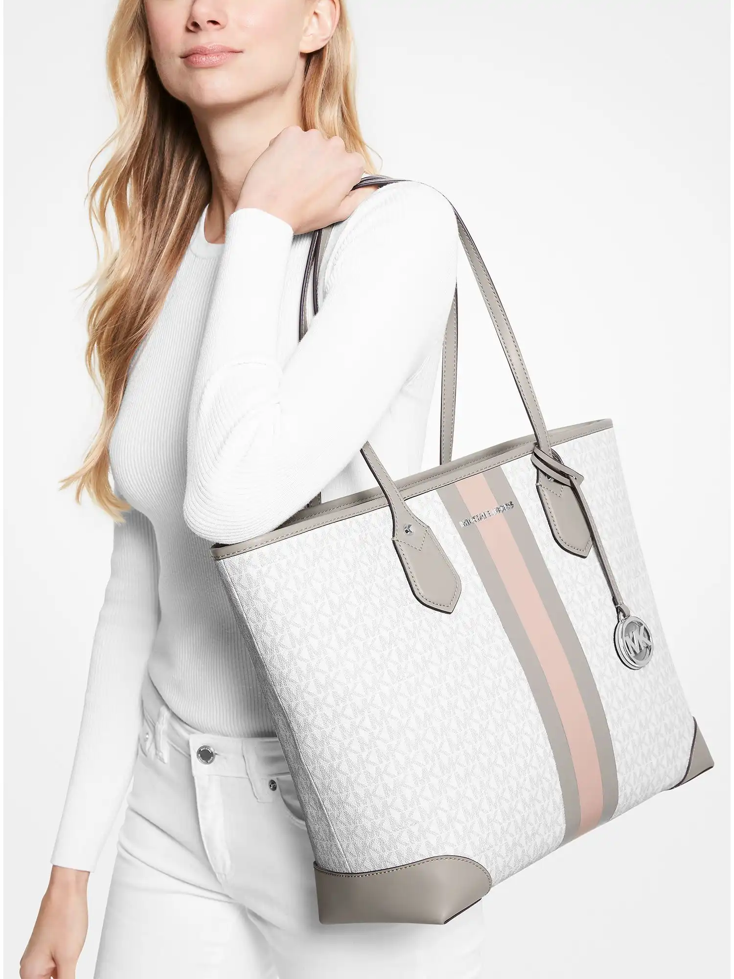 Eva Large Logo Stripe Tote Bag Vancouver