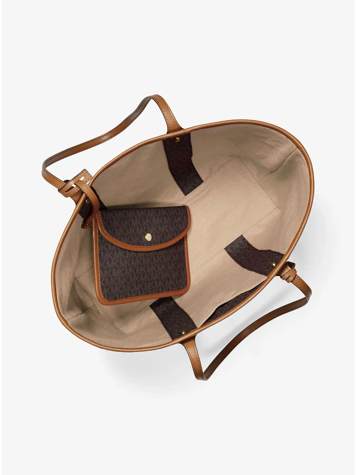 Eva Large Logo Tote Bag Brown