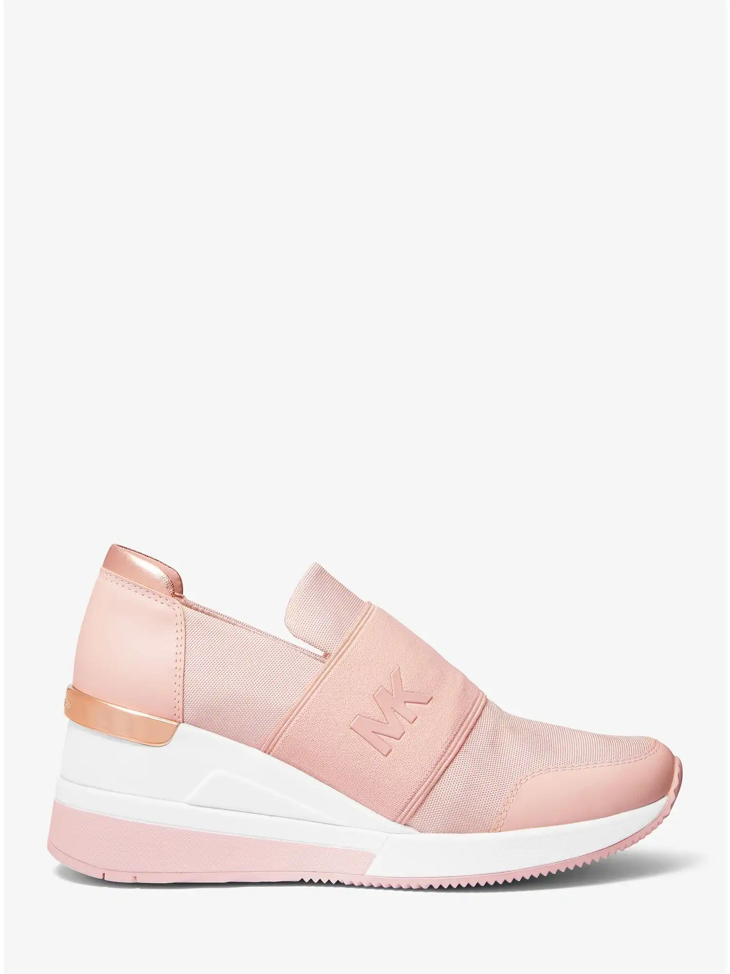 Felix Canvas and Leather Trainer Soft Pink