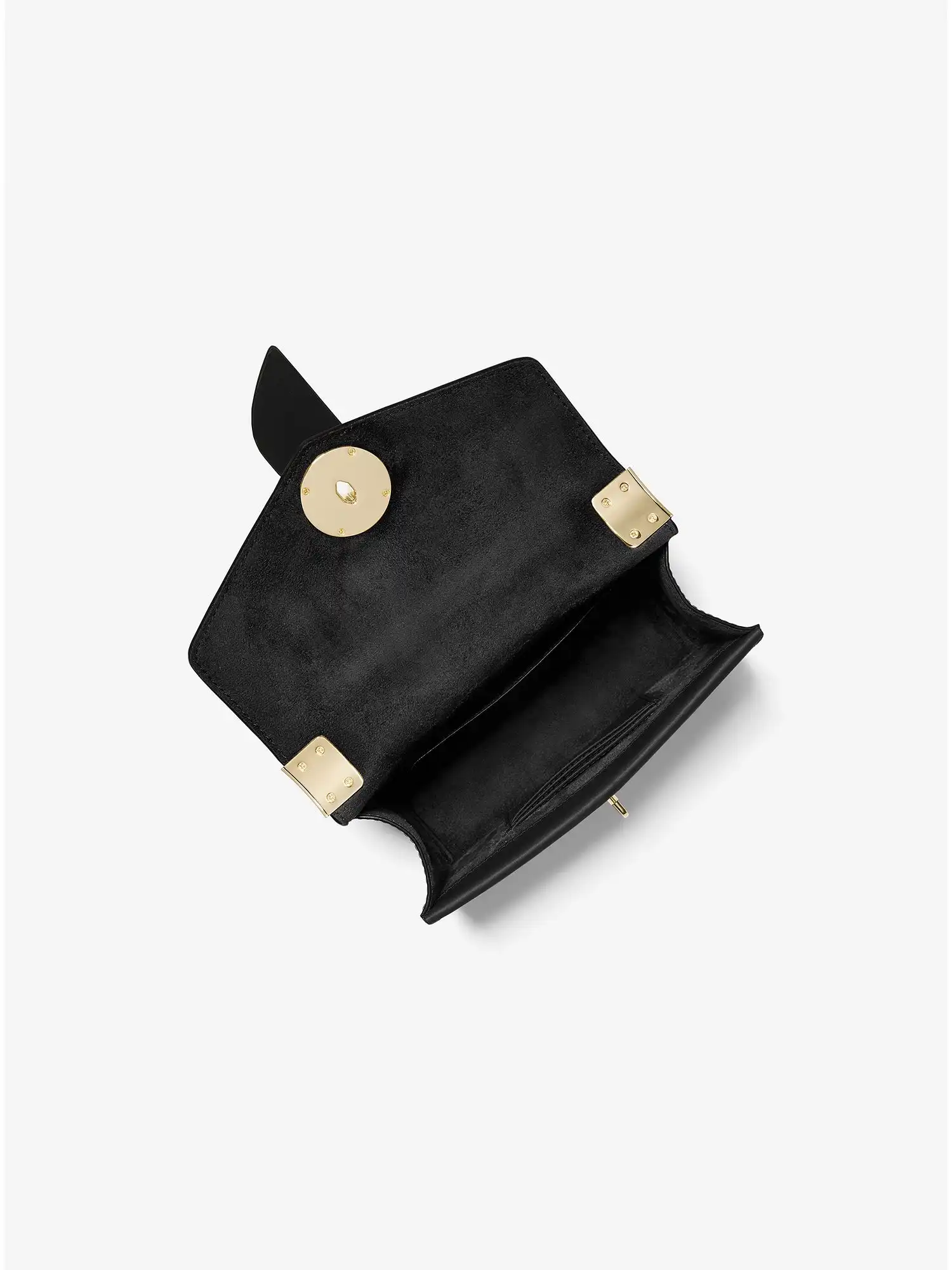 Greenwich Extra-Small Studded Patent Leather Crossbody Bag Black