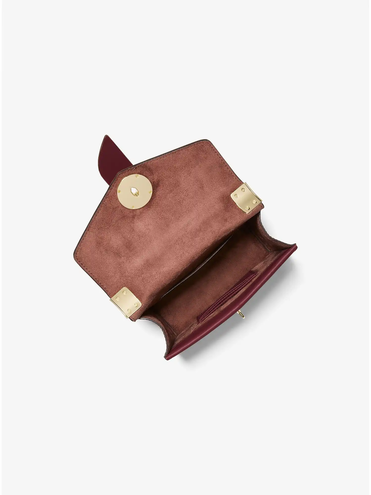 Greenwich Extra-Small Studded Patent Leather Crossbody Bag Dk Berry