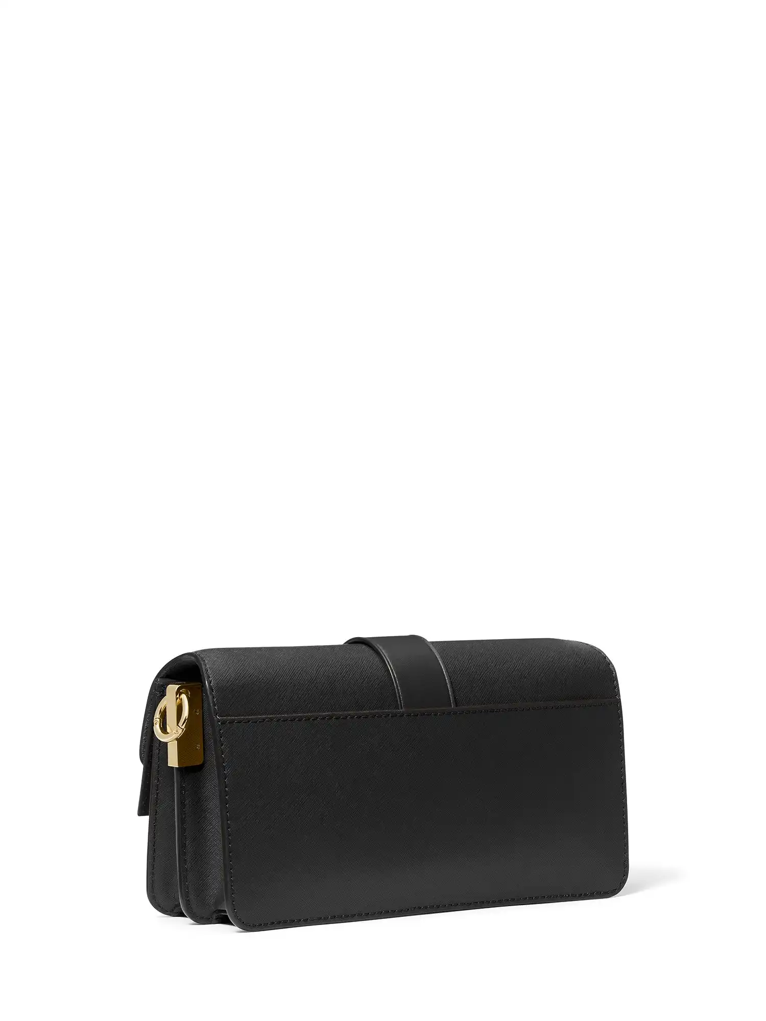 Greenwich Medium Saffiano Leather Shoulder Bag Black