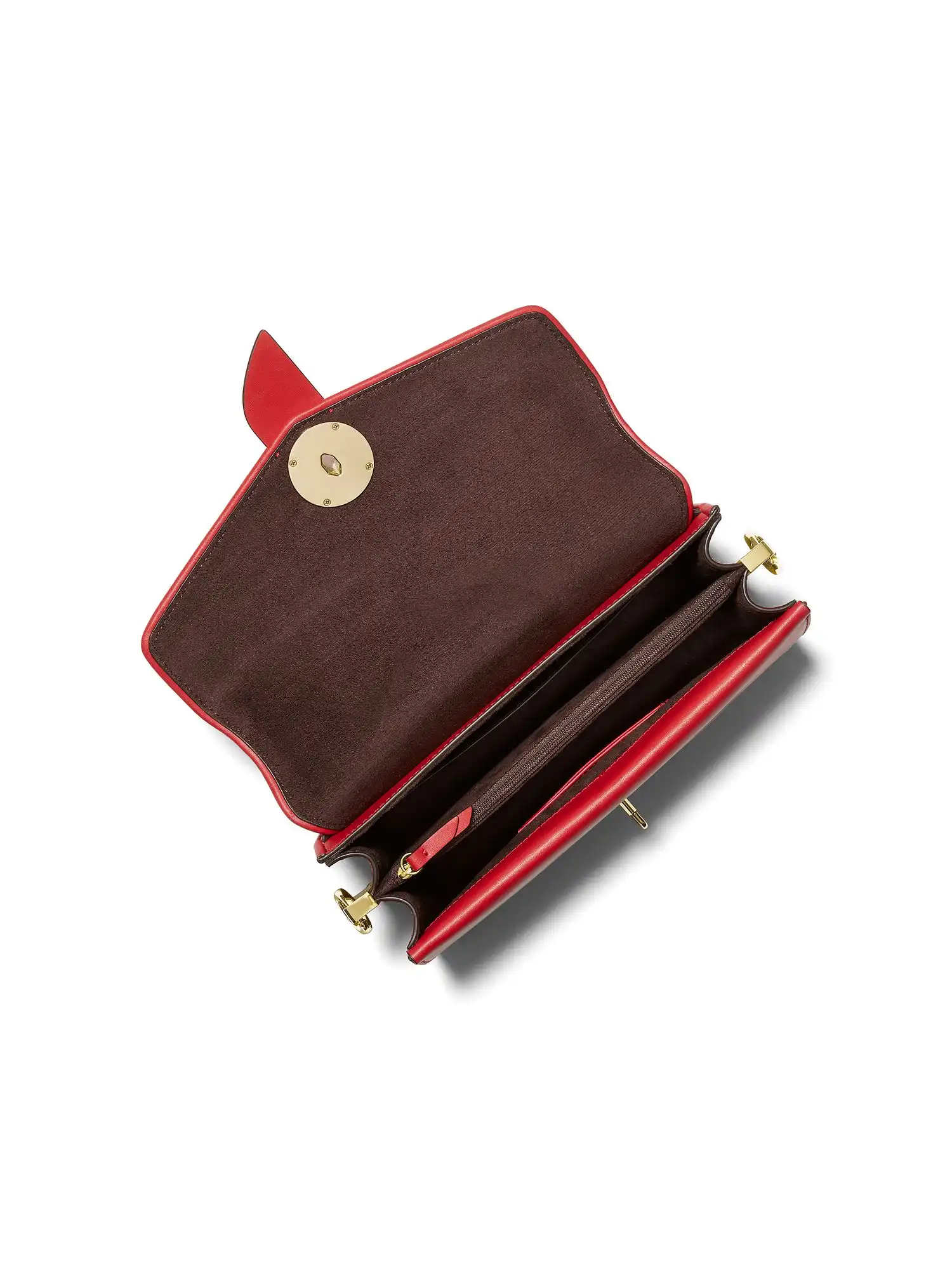 Greenwich Medium Saffiano Leather Shoulder Bag Crimson