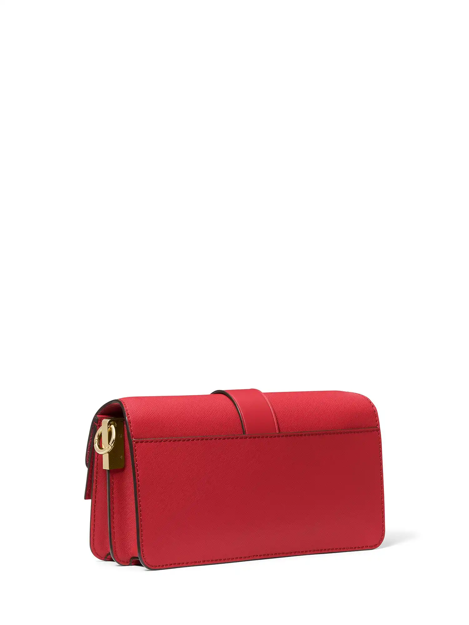 Greenwich Medium Saffiano Leather Shoulder Bag Crimson