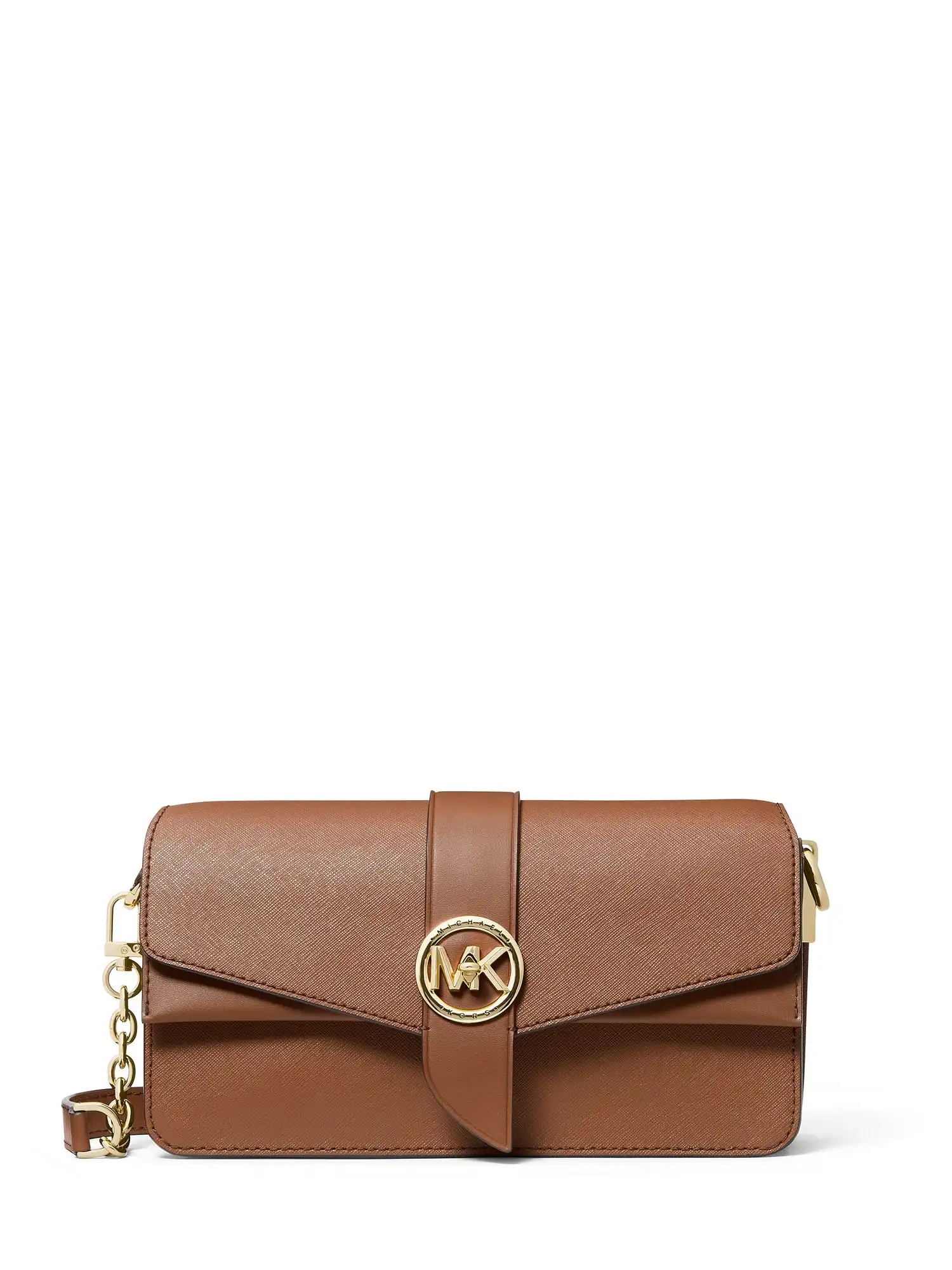 Greenwich Medium Saffiano Leather Shoulder Bag Luggage