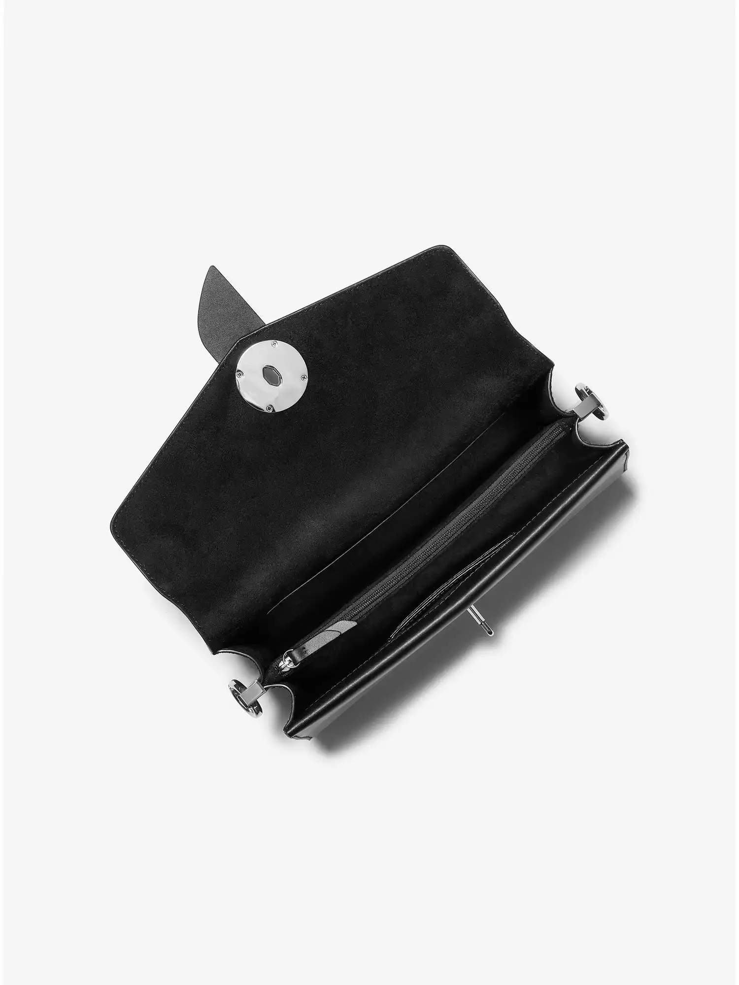 Greenwich Medium Studded Logo Shoulder Bag Black
