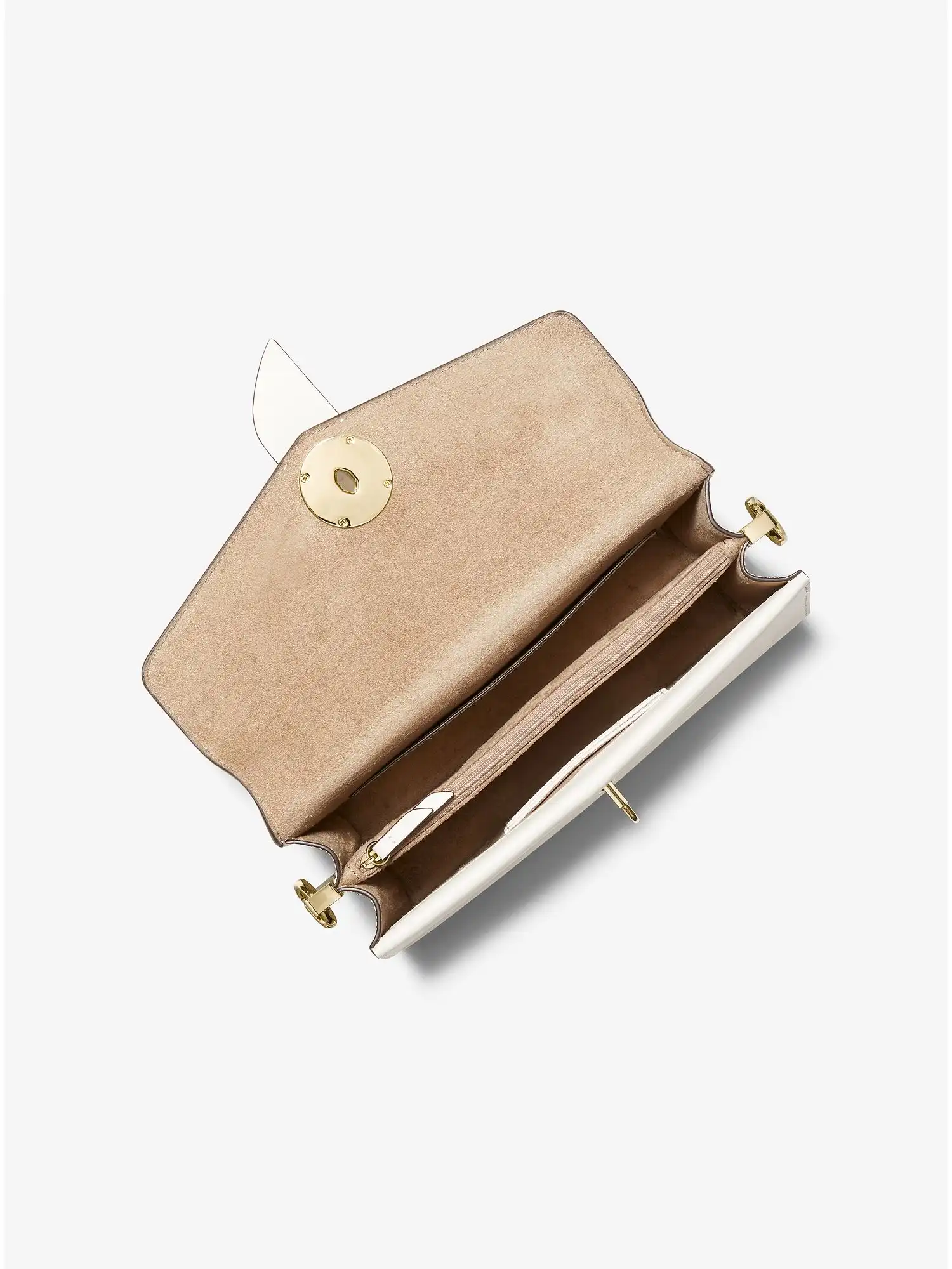 Greenwich Medium Studded Logo Shoulder Bag Van Cream