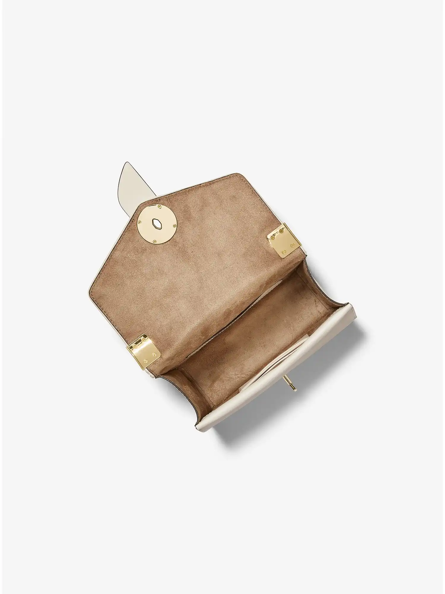 Greenwich Small Logo Jacquard and Leather Crossbody Bag Natural
