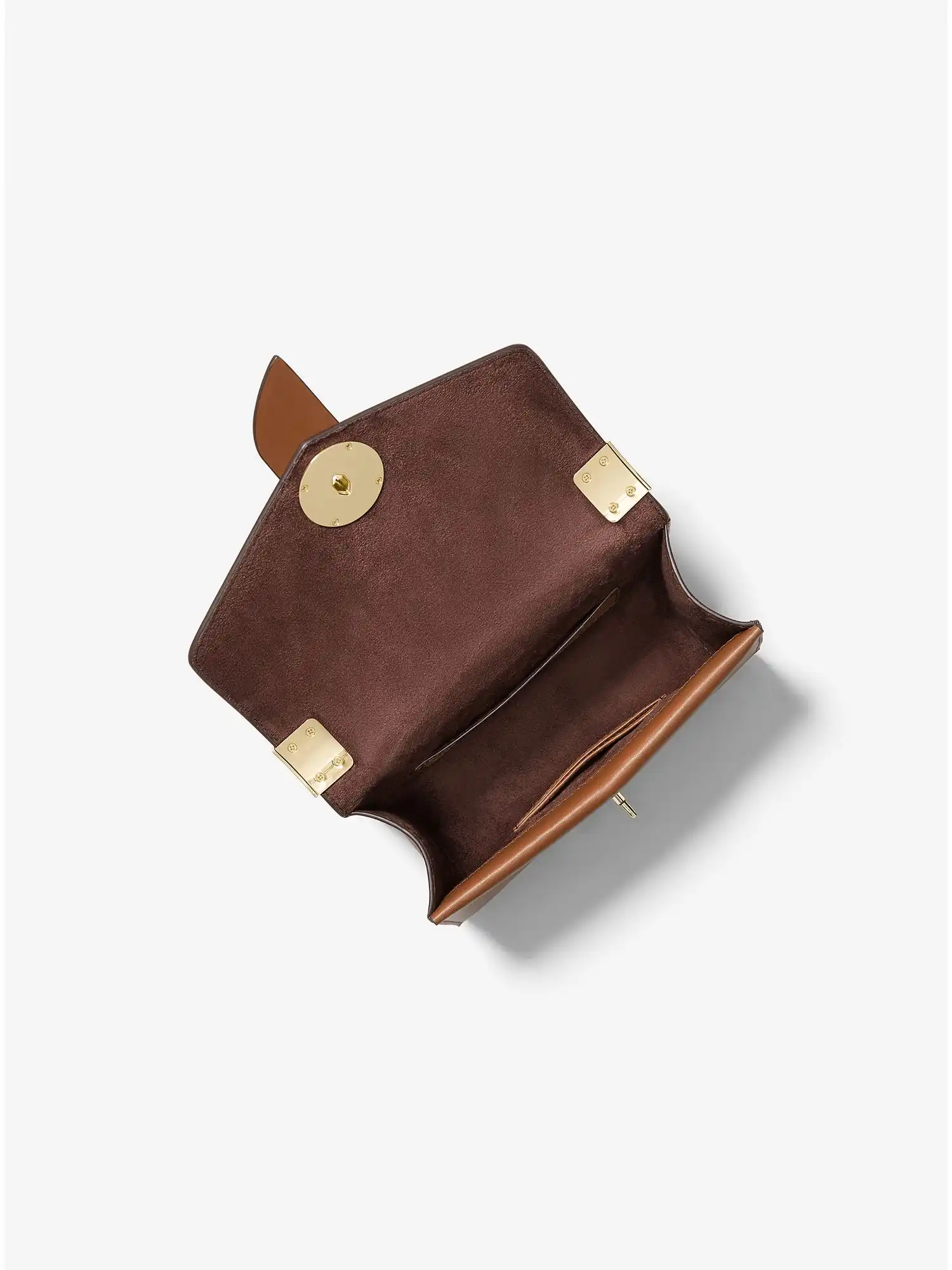 Greenwich Small Saffiano Leather Crossbody Bag Luggage