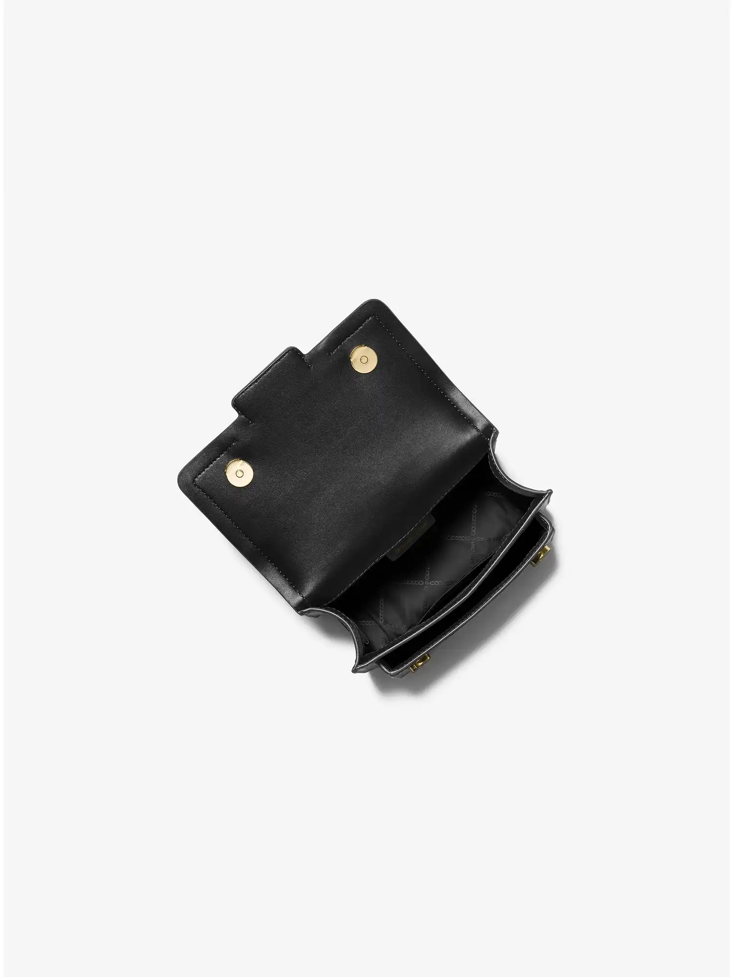 Heather Extra-Small Leather Crossbody Bag Black