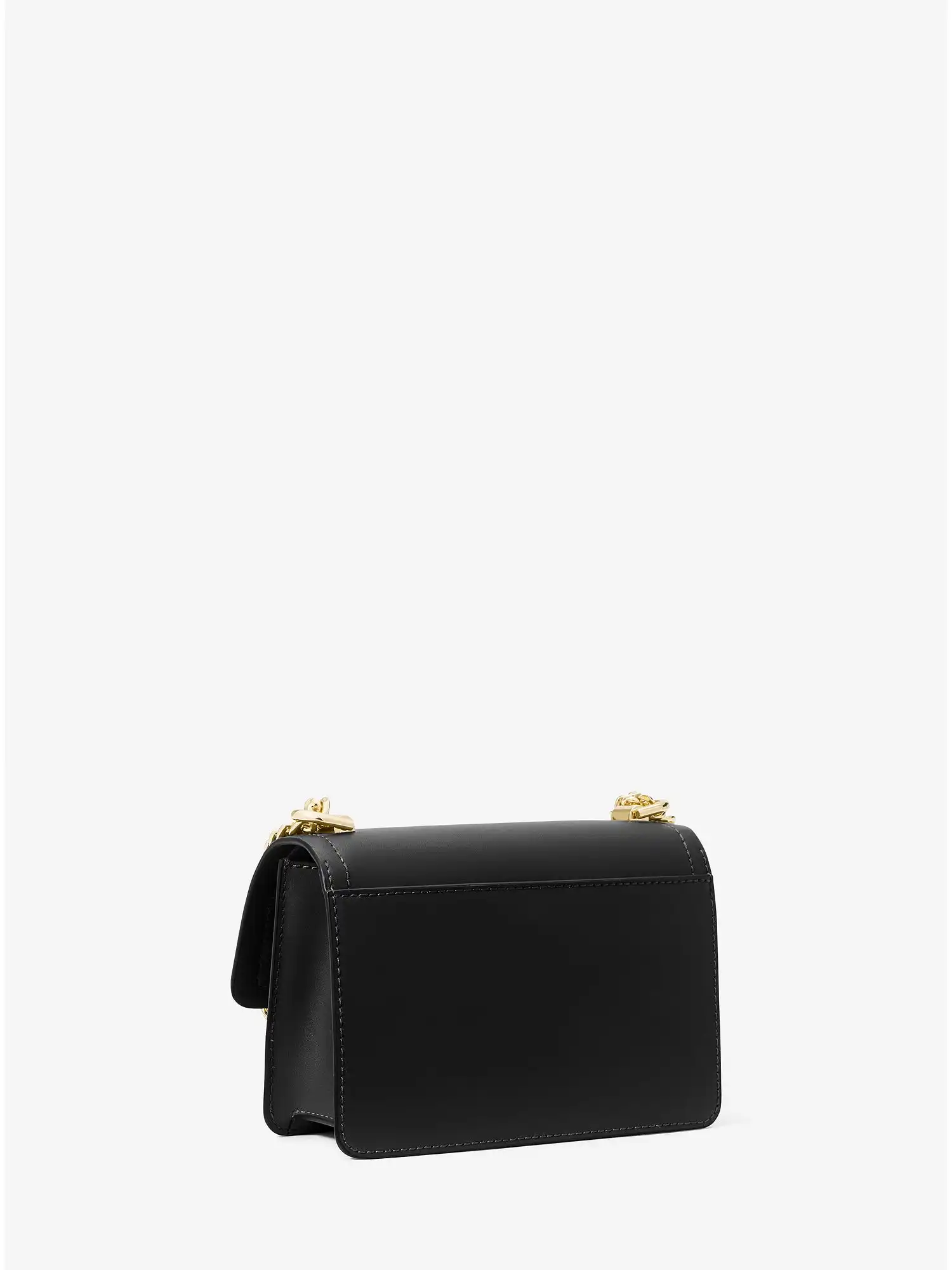 Heather Extra-Small Leather Crossbody Bag Black