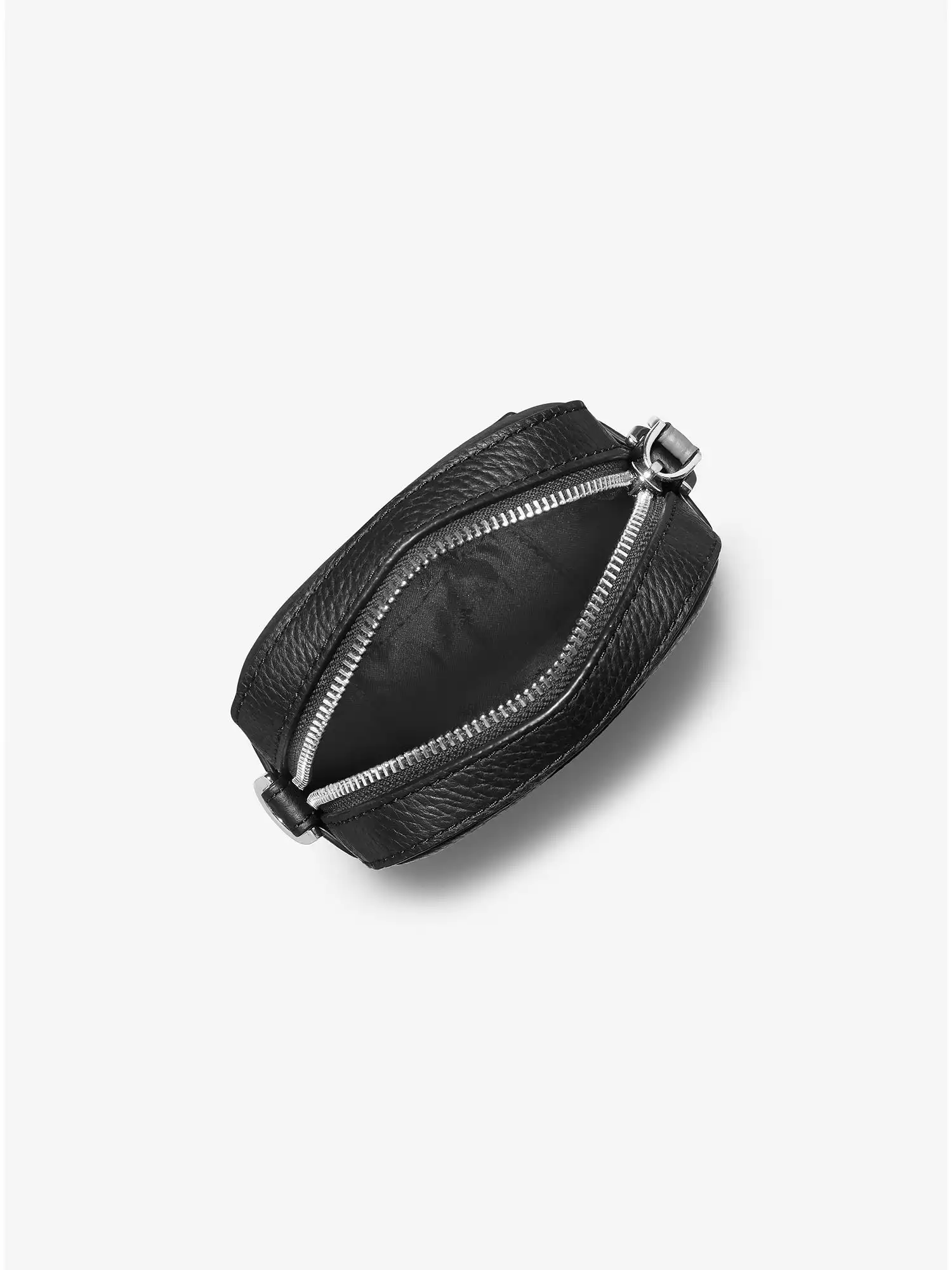 Hudson Color-Block Leather Smartphone Crossbody Bag Black