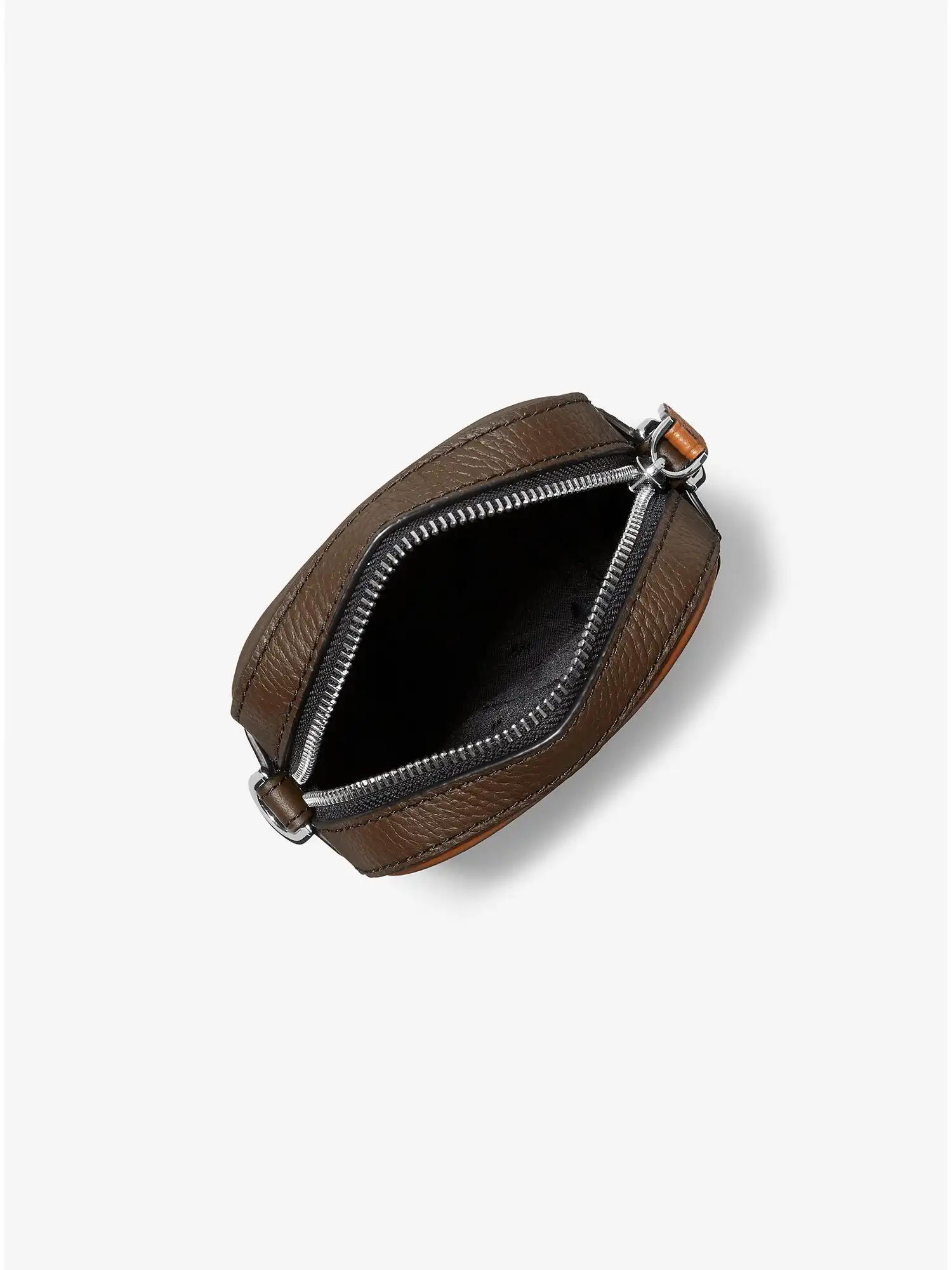 Hudson Color-Block Leather Smartphone Crossbody Bag Brown