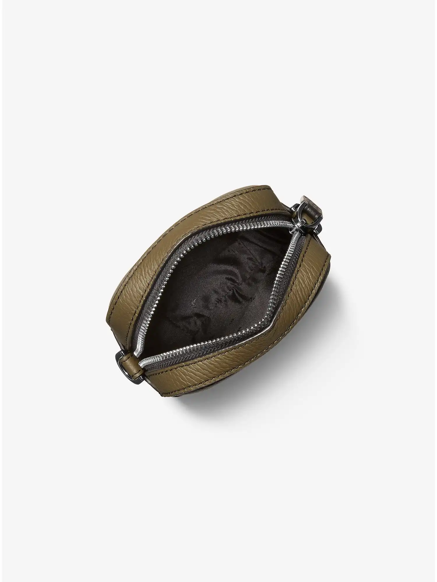 Hudson Color-Block Leather Smartphone Crossbody Bag Olive