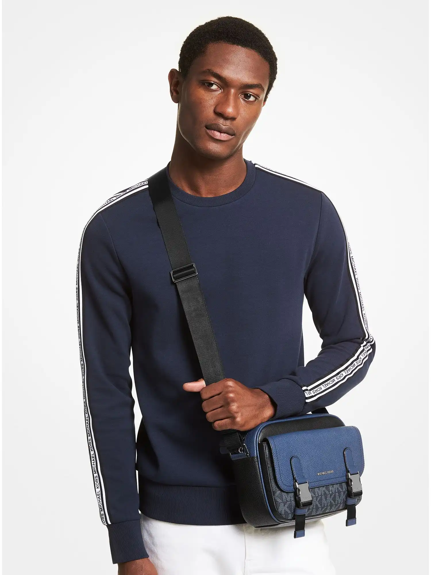 Hudson Large Leather Crossbody Bag Admiral Mlti