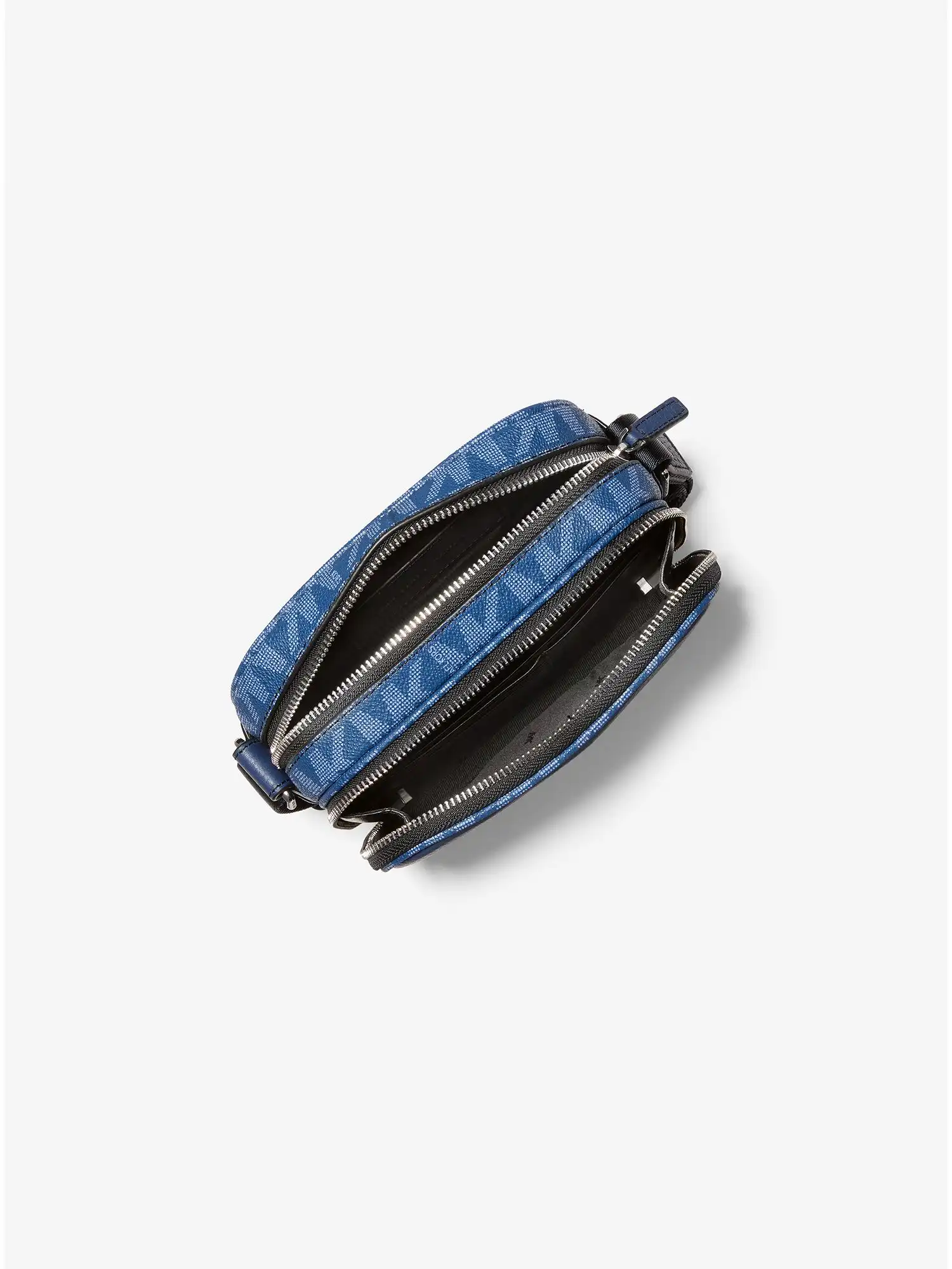 Hudson Pebbled Leather Crossbody Bag Blue Multi