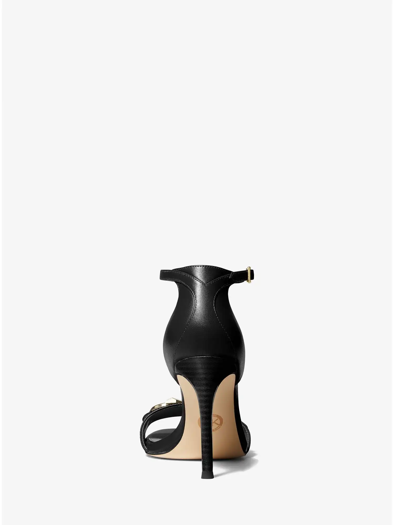 Izzy Embellished Leather Sandal Black