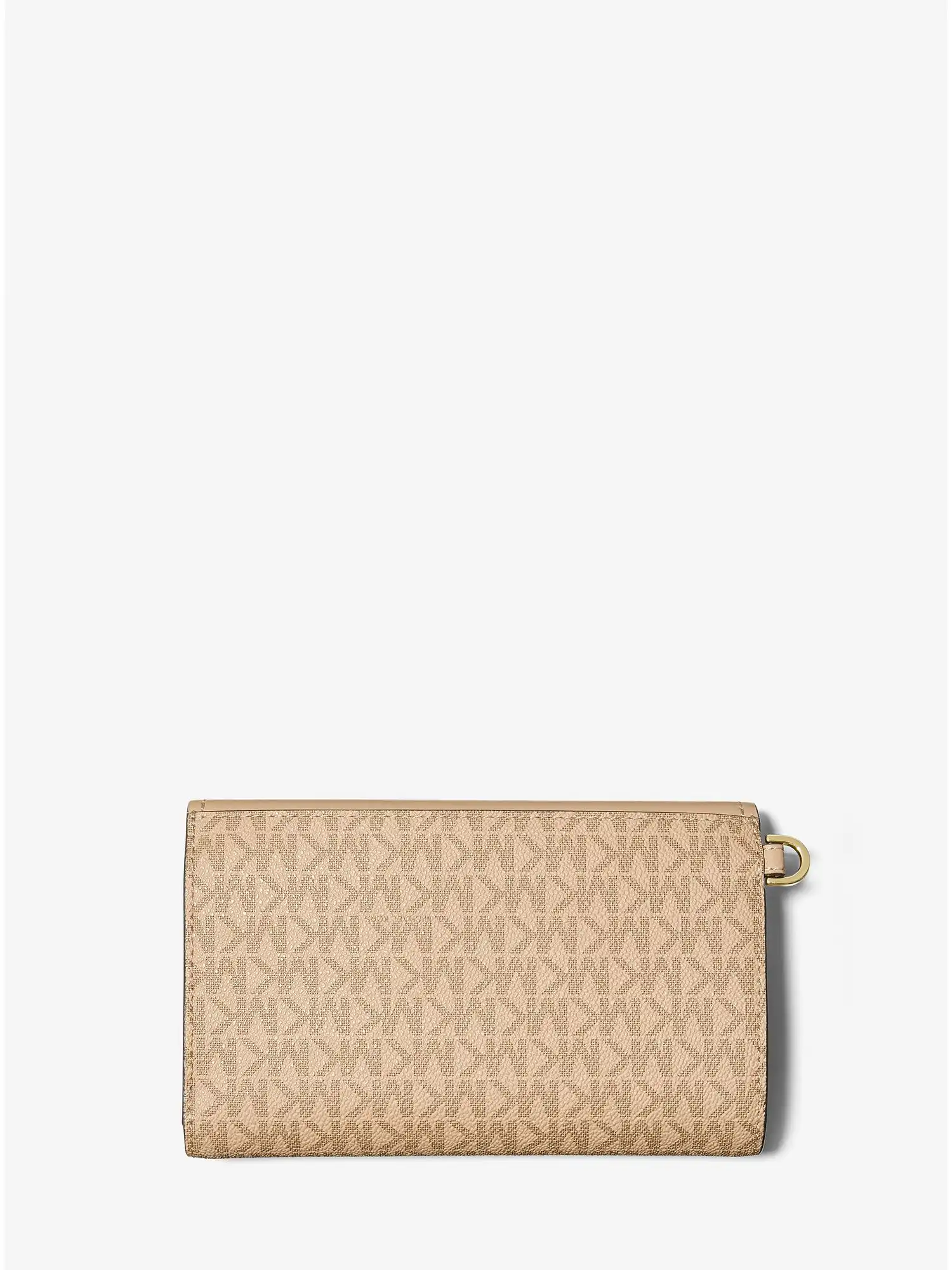 Jet Set Charm Logo and Leather Smartphone Wallet Camel