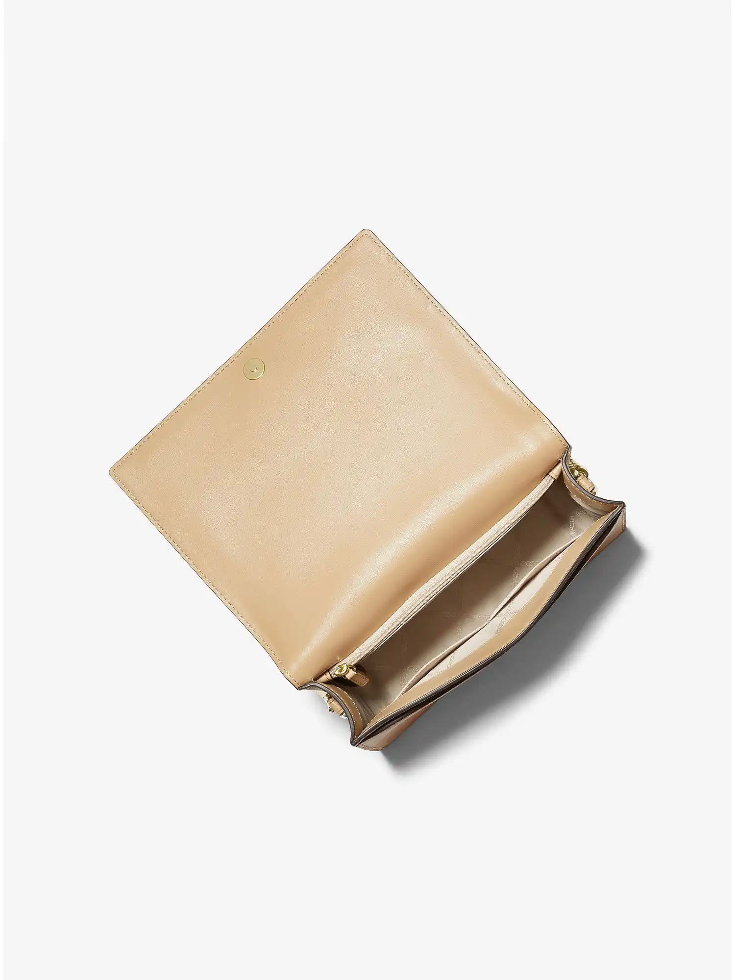 Jet Set Large Leather Crossbody Bag Camel