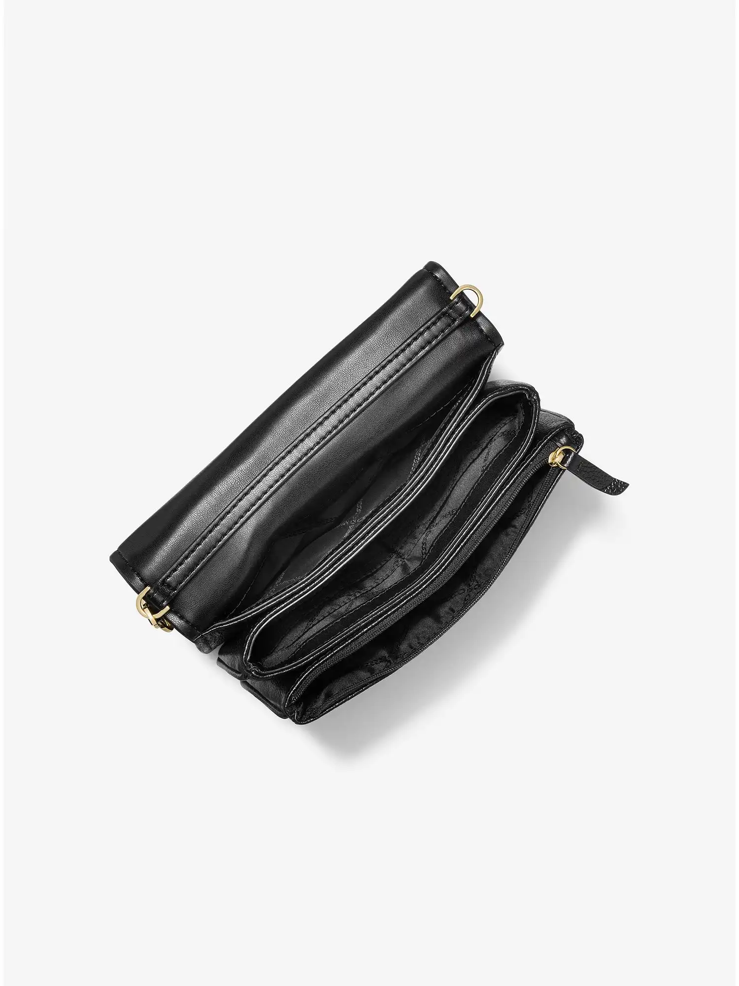 Jet Set Large Pebbled Leather Crossbody Bag Black