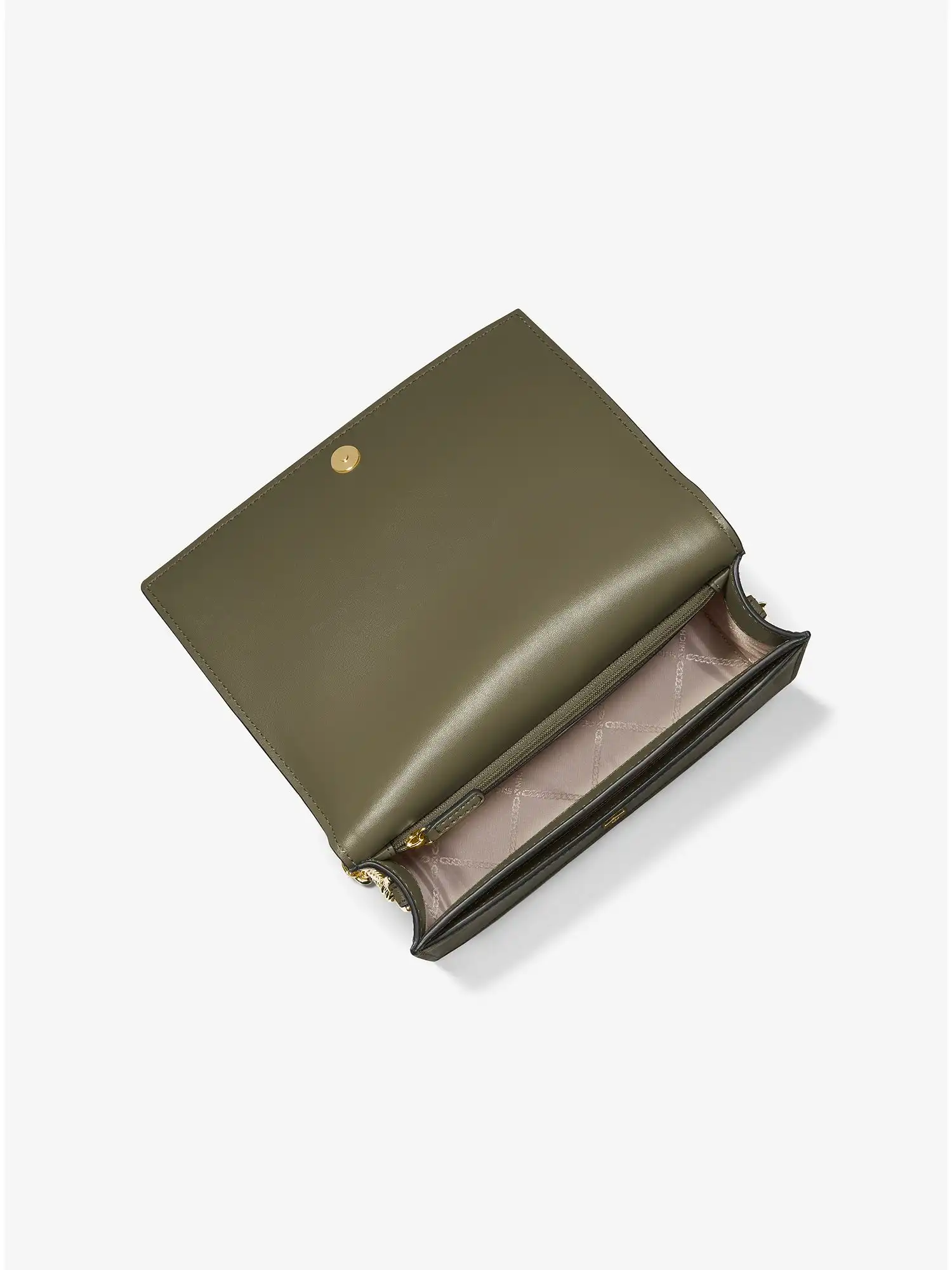 Jet Set Large Saffiano Leather Crossbody Bag Olive