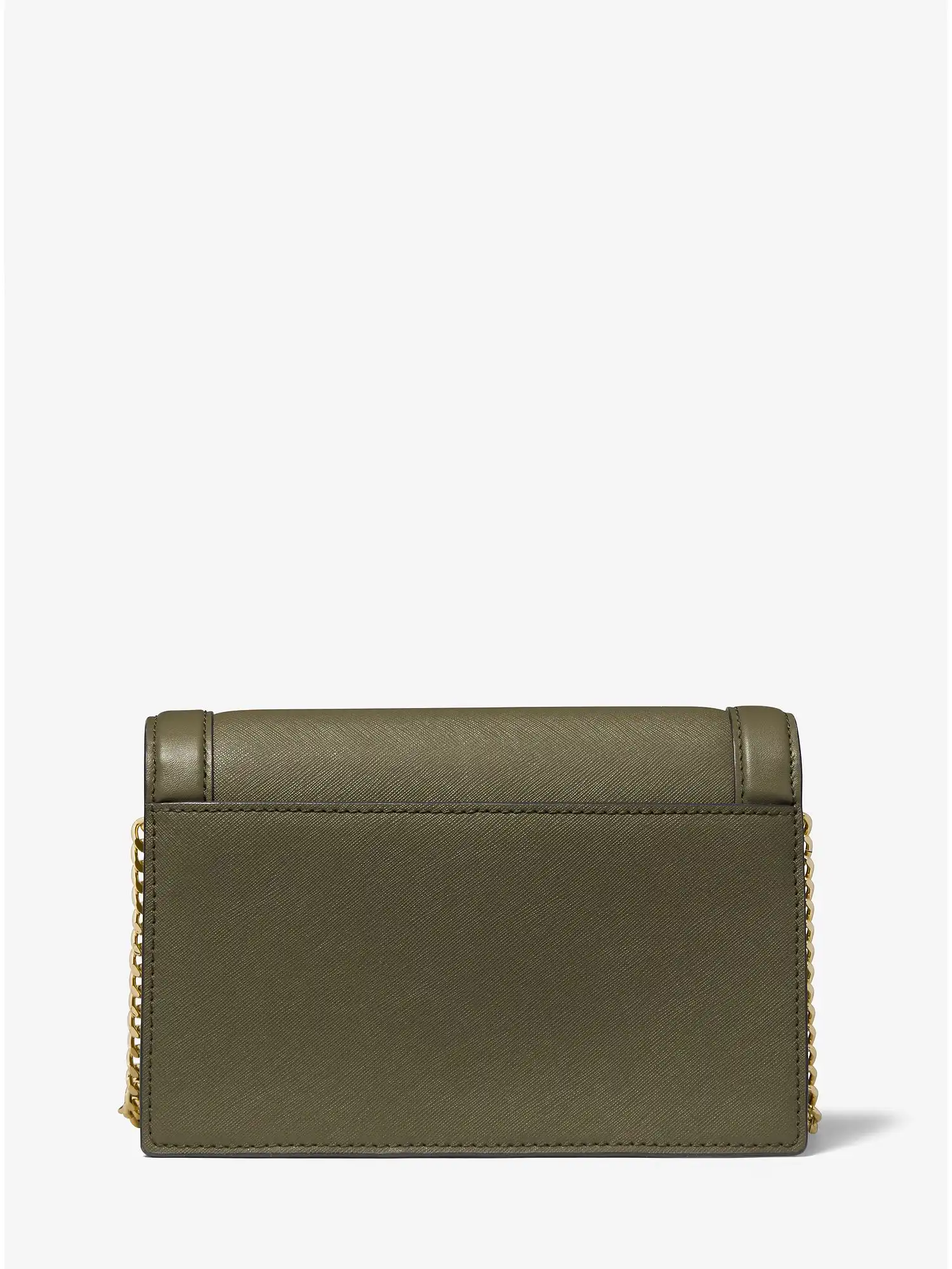 Jet Set Large Saffiano Leather Crossbody Bag Olive