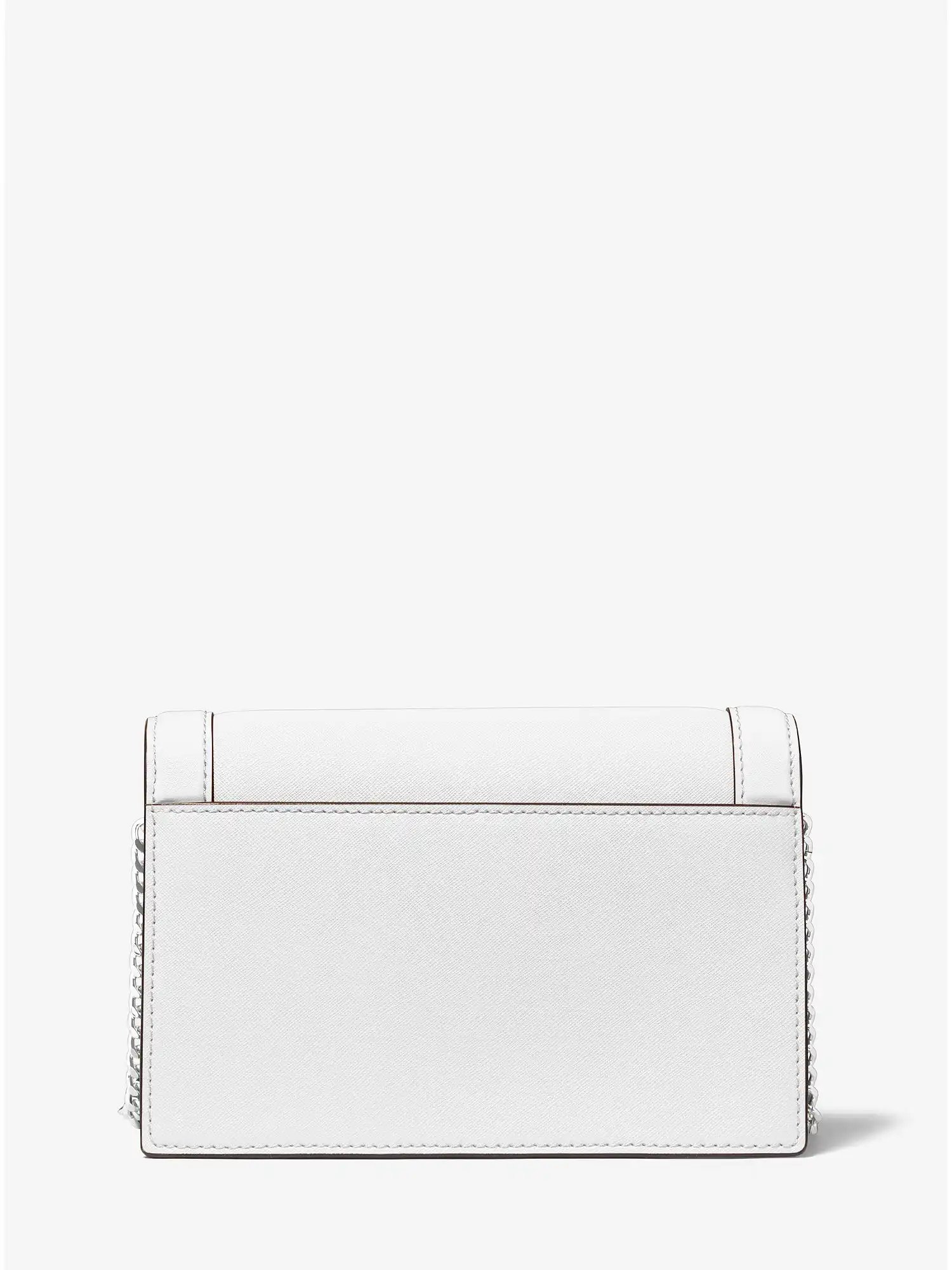 Jet Set Large Saffiano Leather Crossbody Bag Optic White