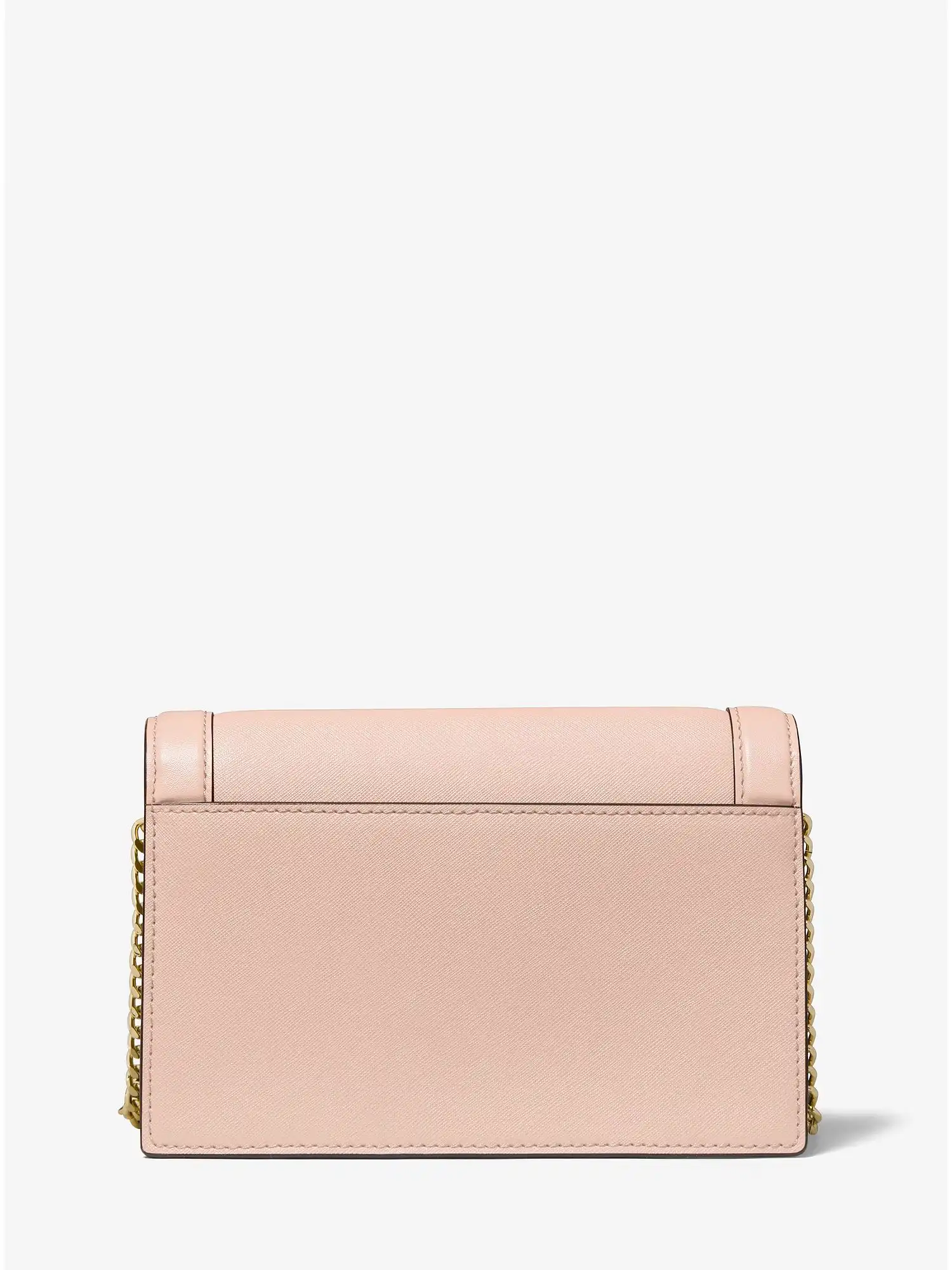 Jet Set Large Saffiano Leather Crossbody Bag Soft Pink