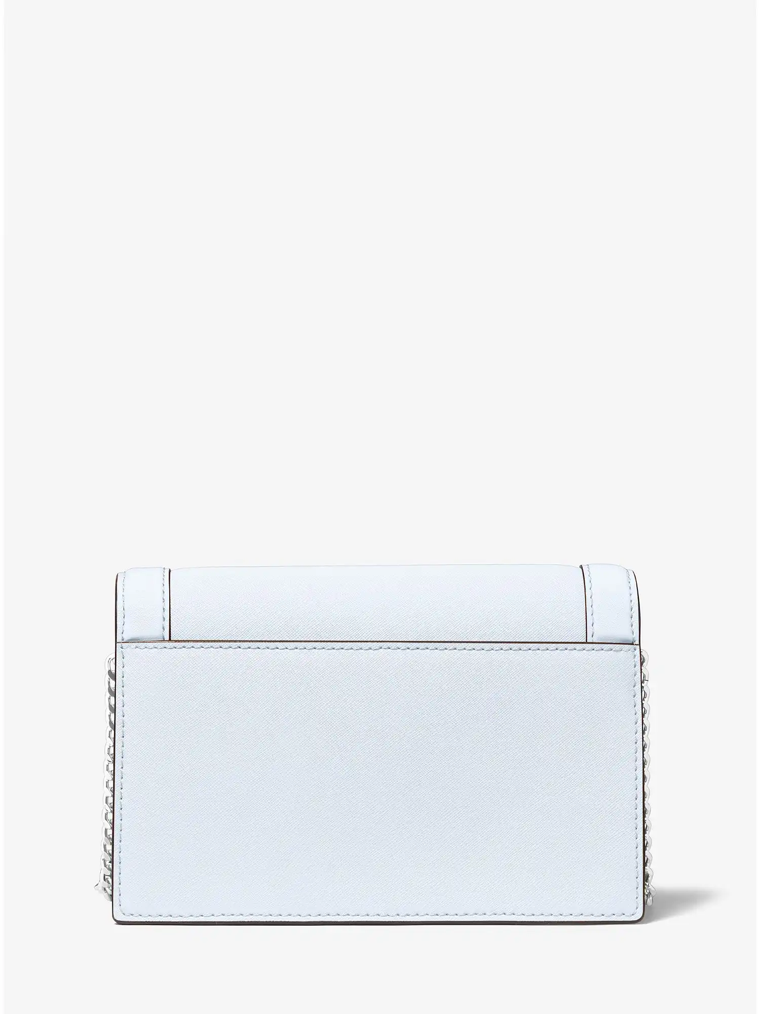 Jet Set Large Saffiano Leather Crossbody Bag Soft Sky