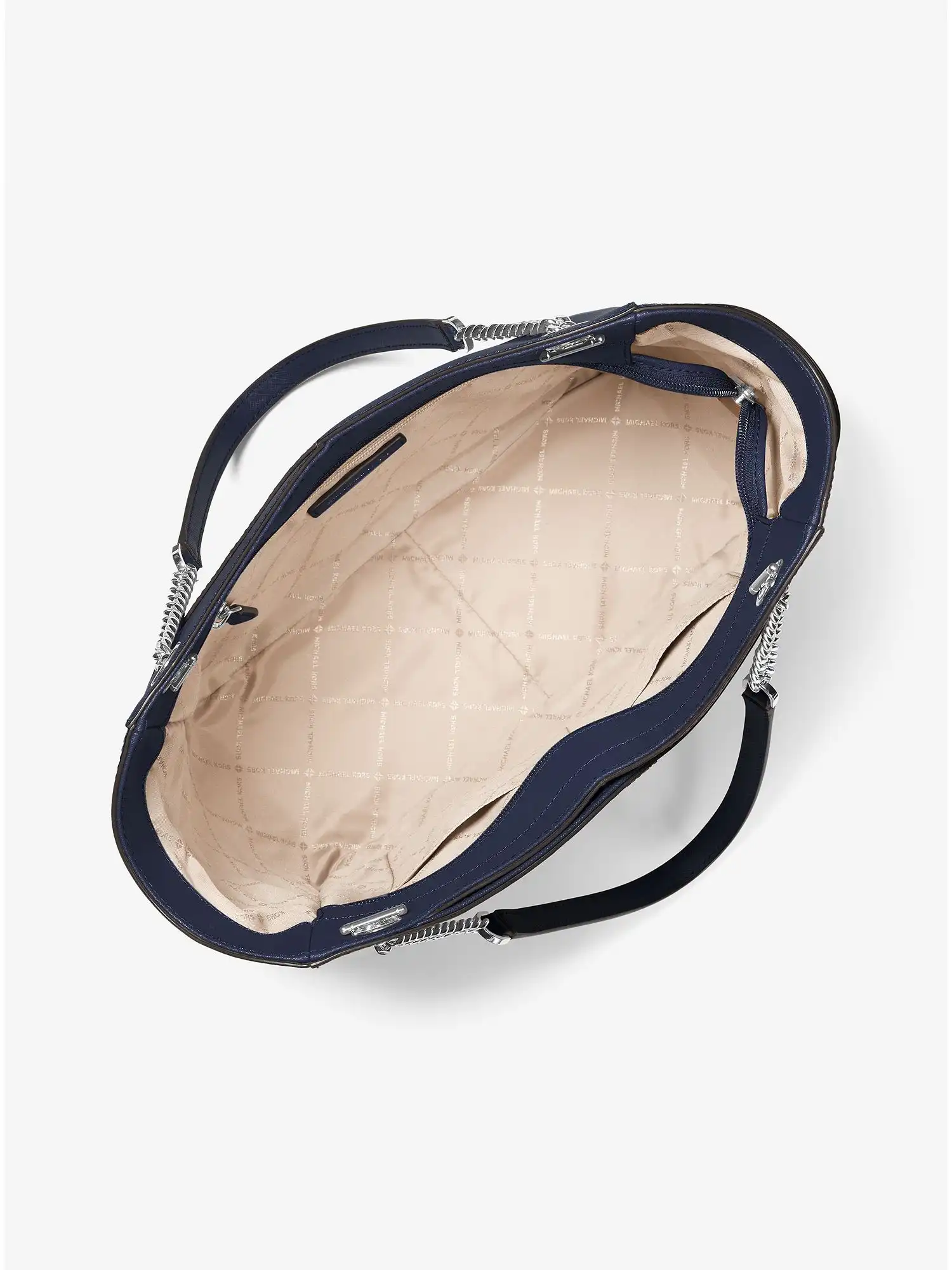 Jet Set Large Saffiano Leather Tote Bag Navy