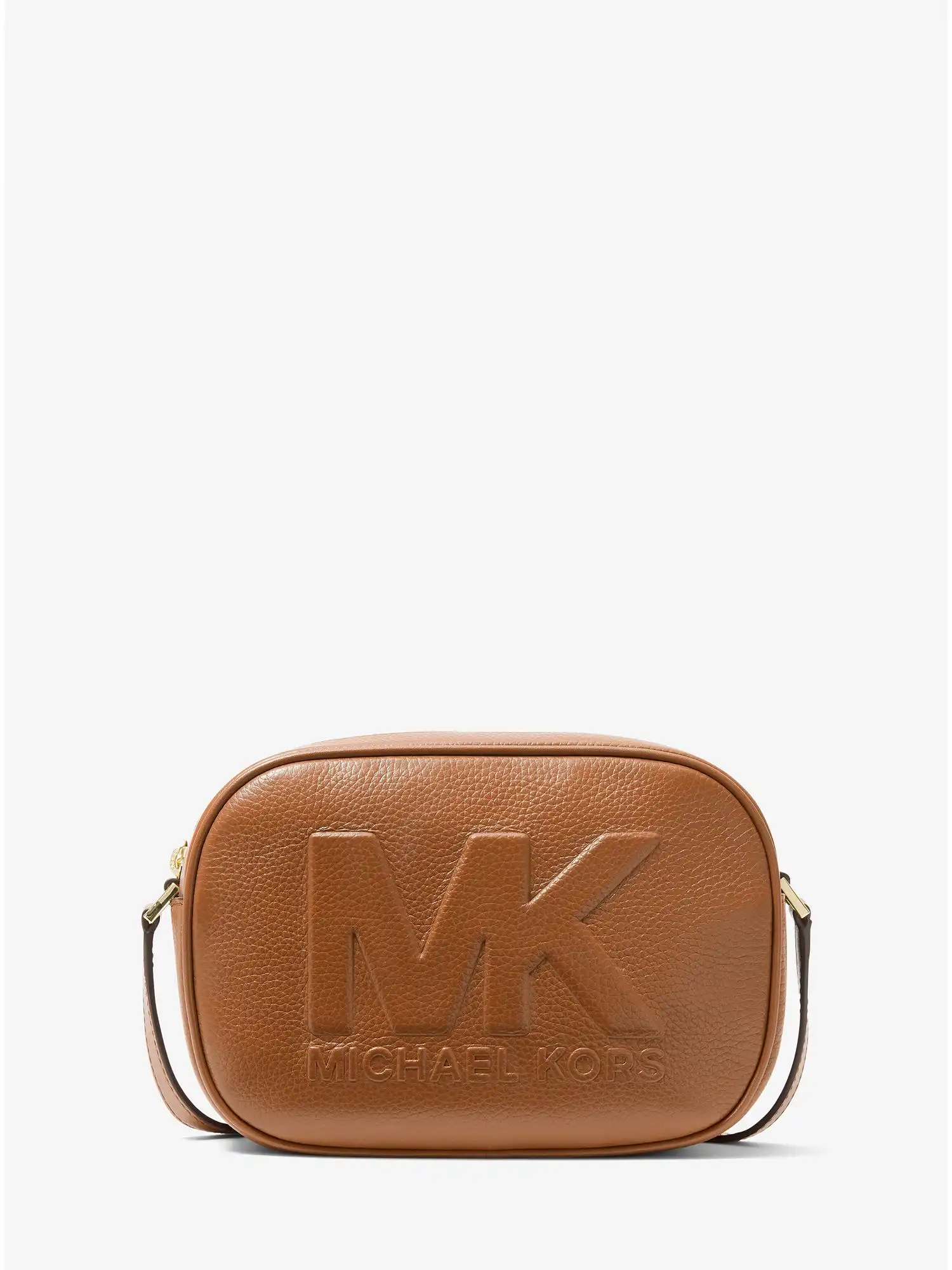Jet Set Medium Embossed Pebbled Leather Crossbody Bag Luggage