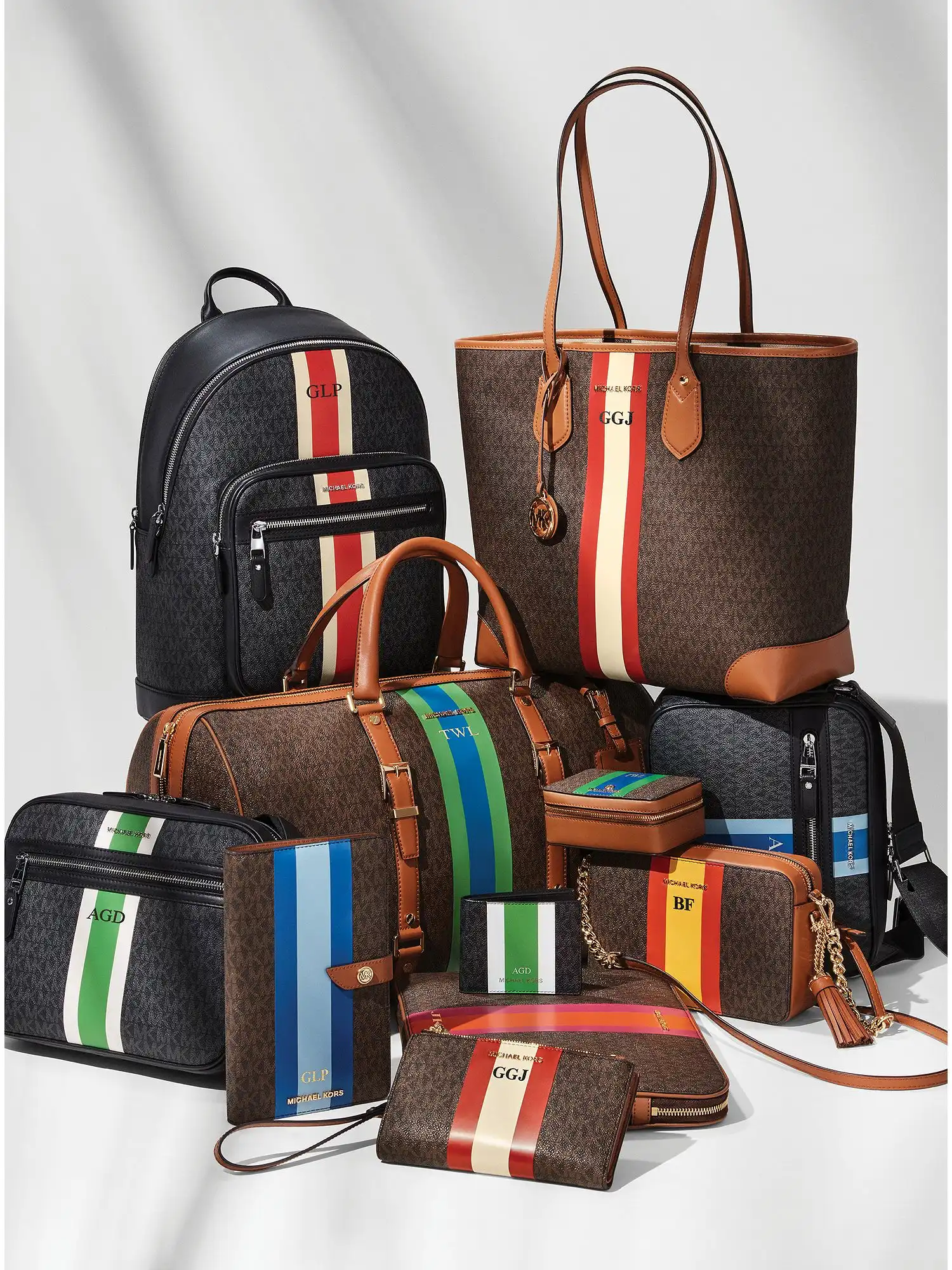 Jet Set Medium Logo Stripe Camera Bag Poppy