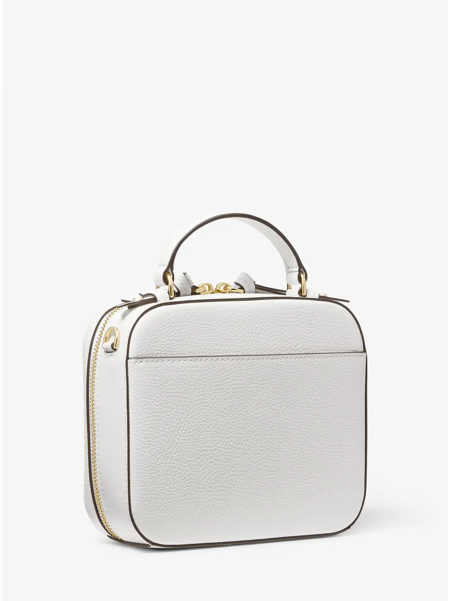 Jet Set Medium Pebbled Leather Crossbody Bag Optic White