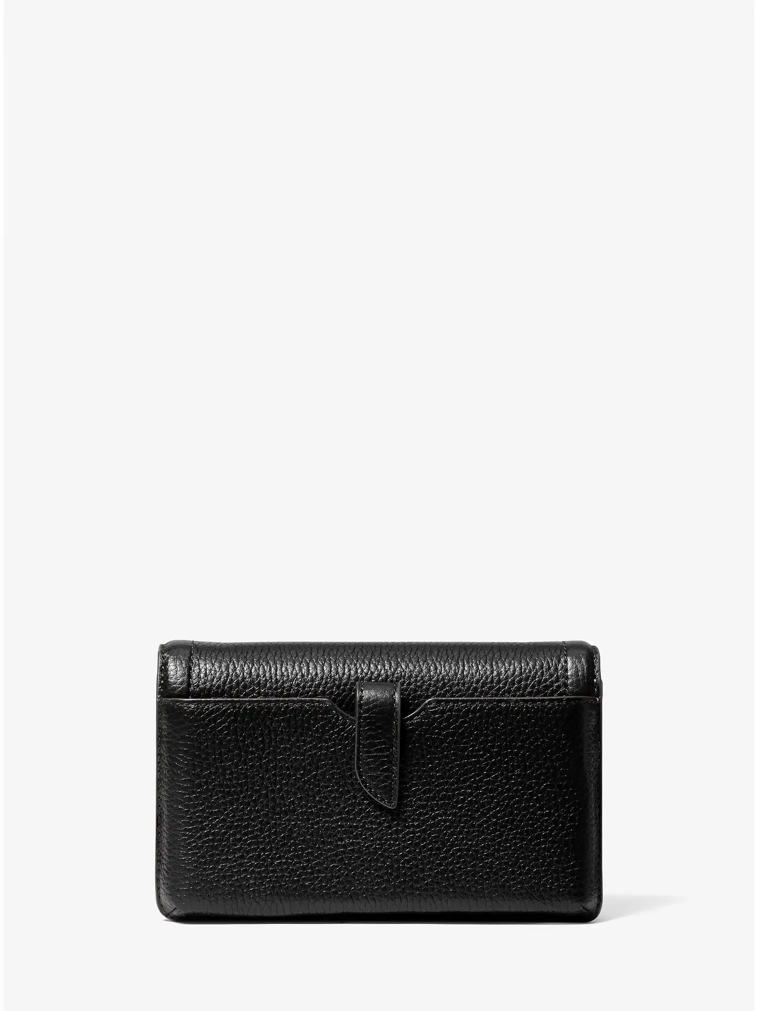 Jet Set Small Pebbled Leather Smartphone Convertible Crossbody Bag Black