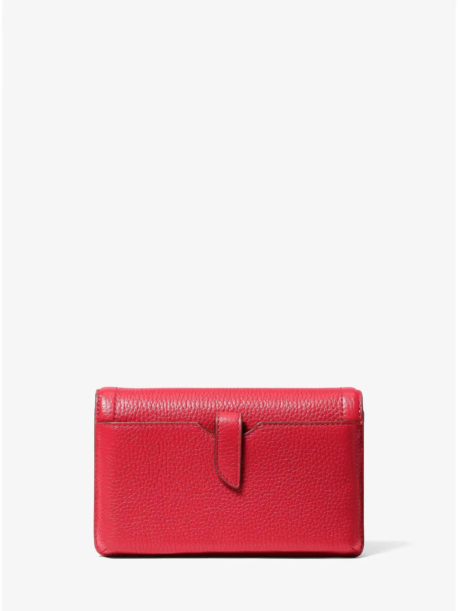 Jet Set Small Pebbled Leather Smartphone Convertible Crossbody Bag Crimson