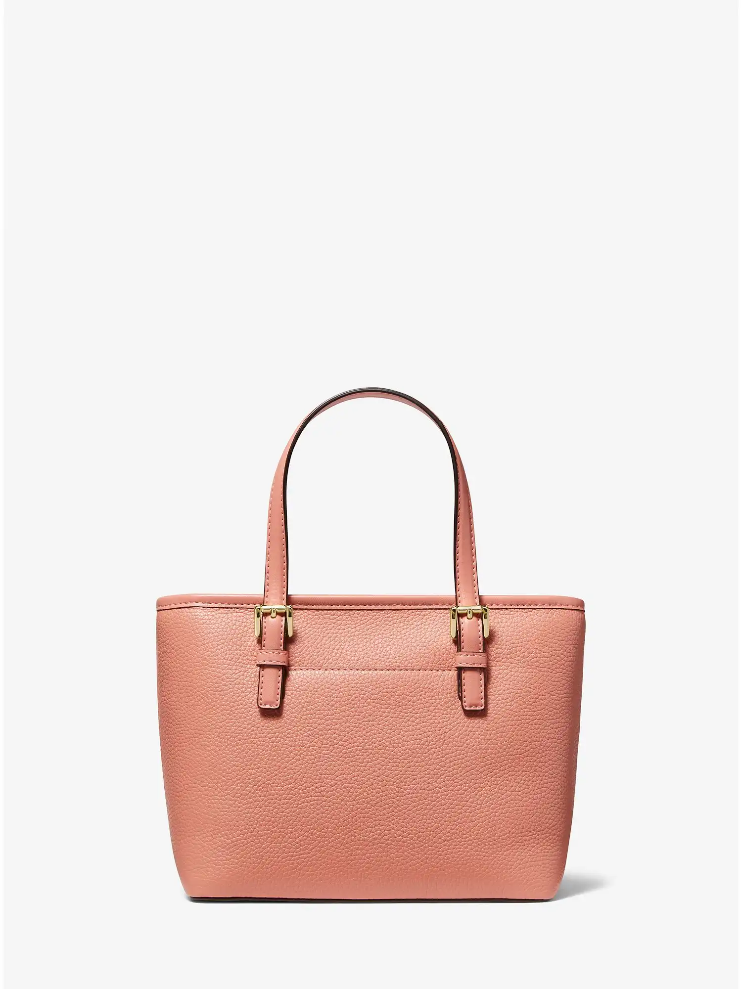 Jet Set Travel Extra-Small Embossed Pebbled Leather Tote Bag Sherbert