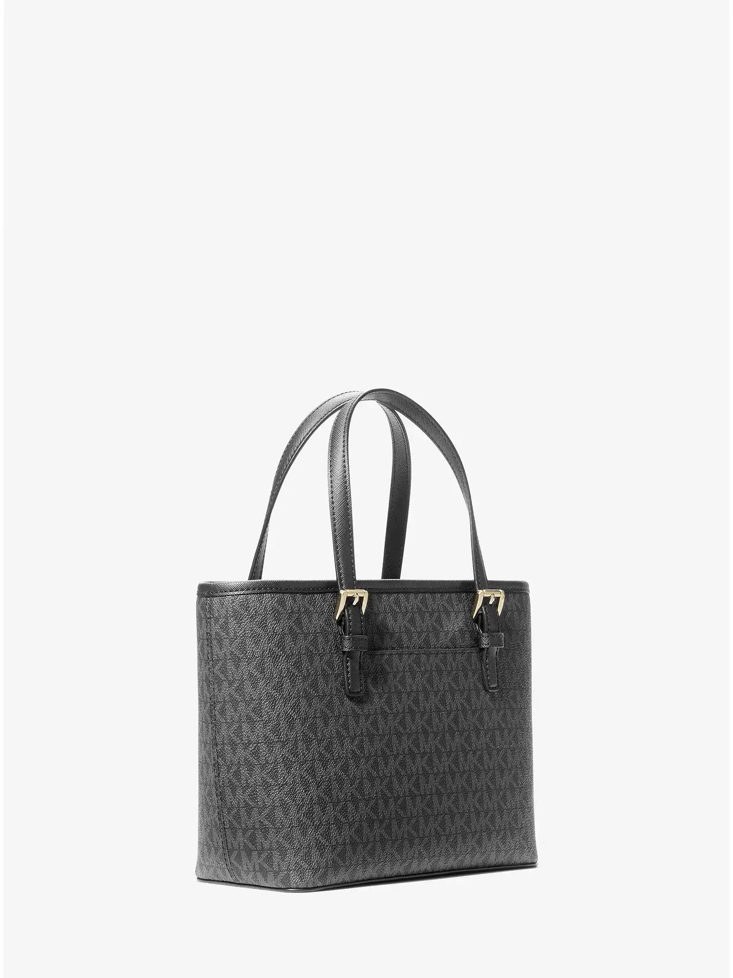 Jet Set Travel Extra-Small Logo Top-Zip Tote Bag Black