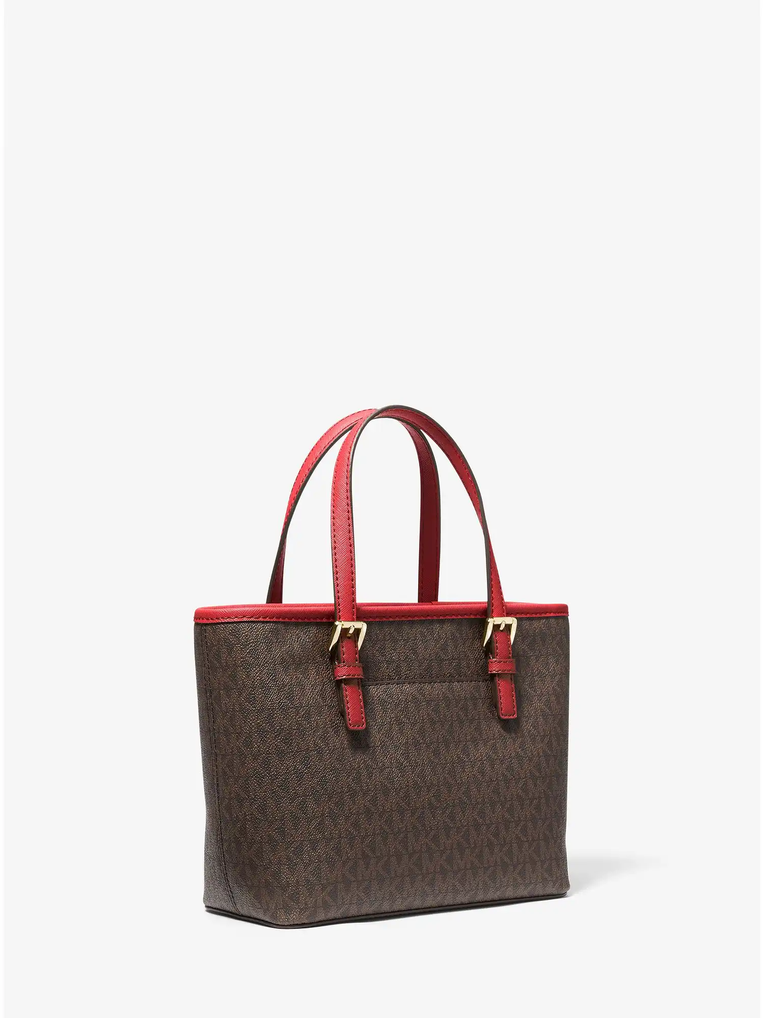 Jet Set Travel Extra-Small Logo Top-Zip Tote Bag Flame