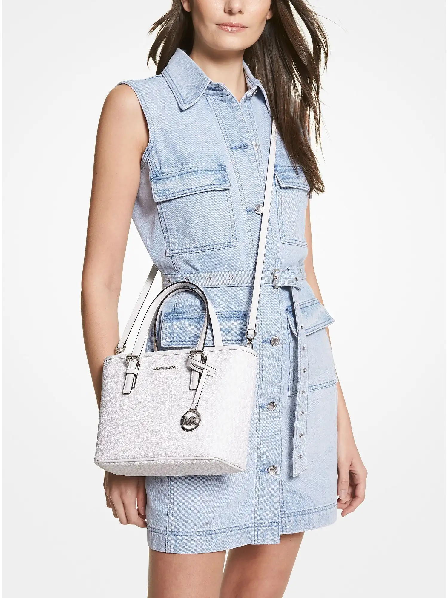 Jet Set Travel Extra-Small Logo Top-Zip Tote Bag Opwht Multi